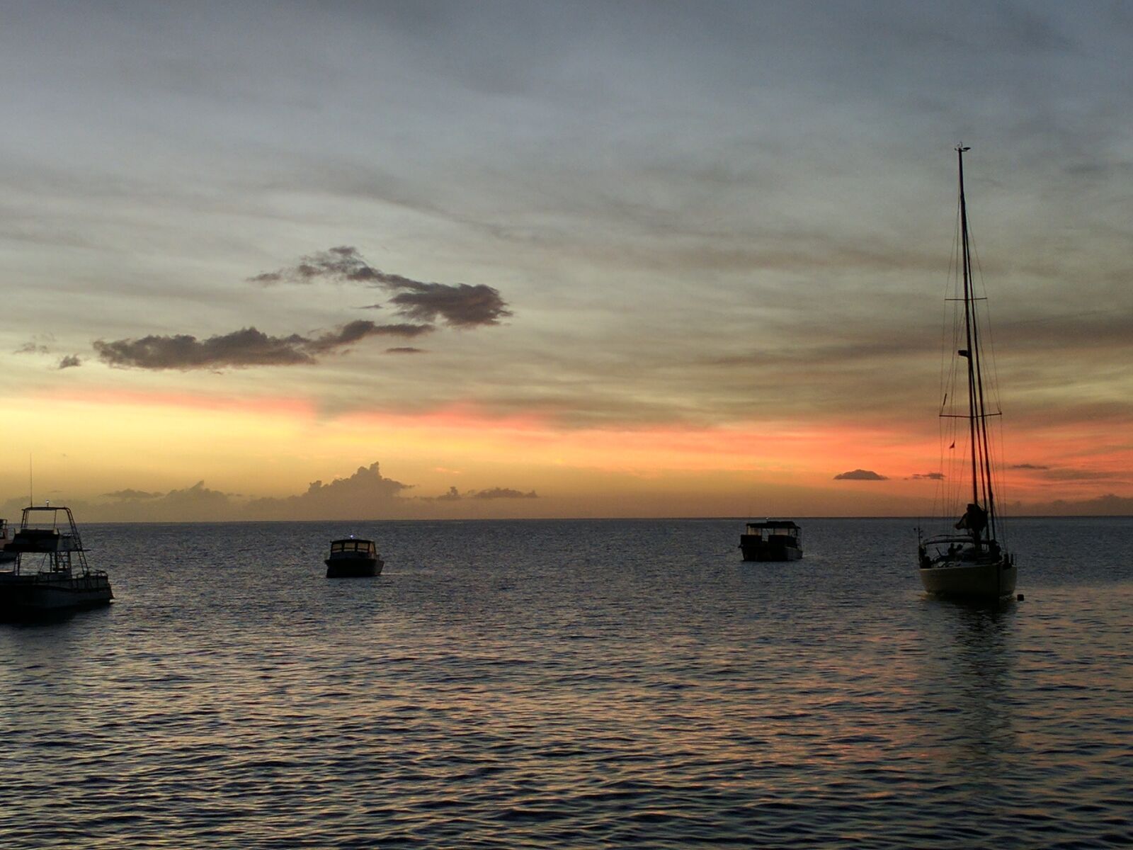 Google Pixel sample photo. Sunset, boats, ocean photography