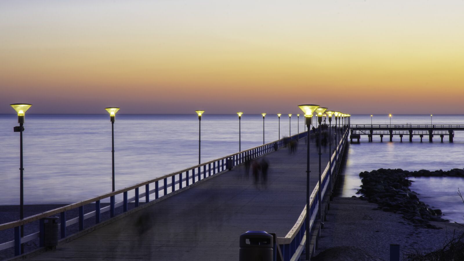 Nikon D7200 sample photo. Sunset, bridge, sea photography