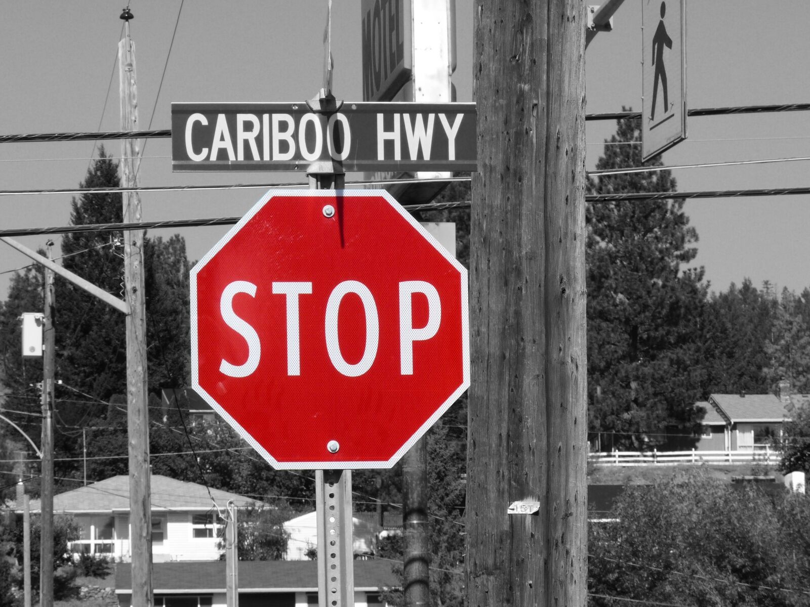 Panasonic Lumix DMC-FZ28 sample photo. Stop, shield, street sign photography