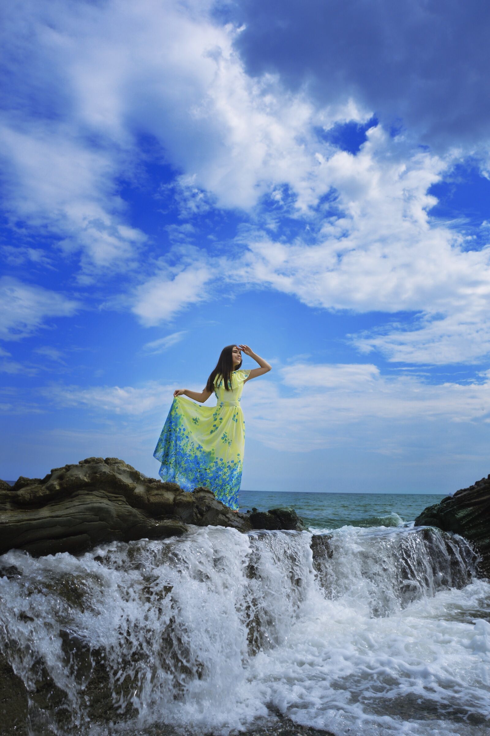 Nikon D3200 sample photo. Girl, beach, sea photography