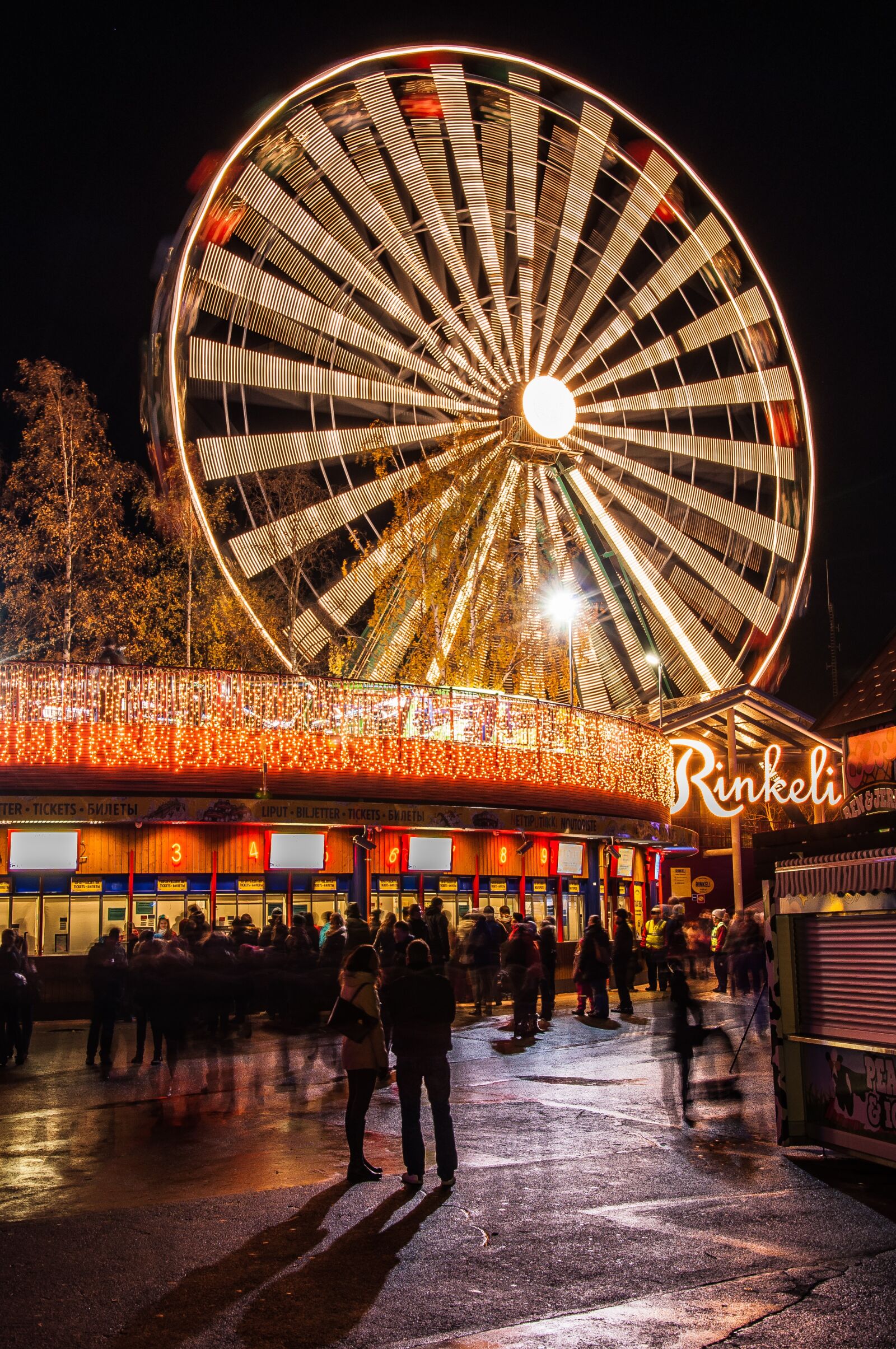 Nikon D5000 sample photo. Amusement park, wheel, light photography