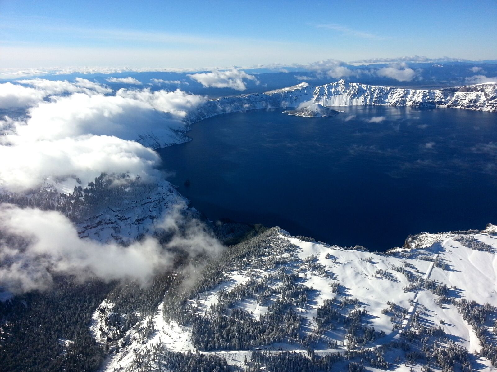 Samsung Galaxy S3 sample photo. Crater lake, winter, snow photography