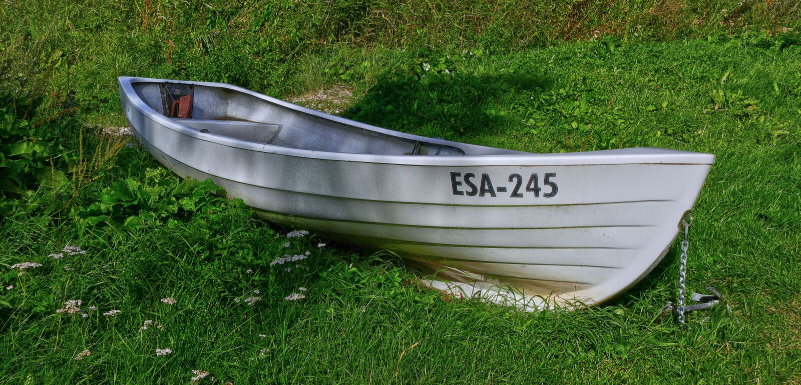 Panasonic Lumix DMC-FZ1000 sample photo. Boat, berth, meadow photography