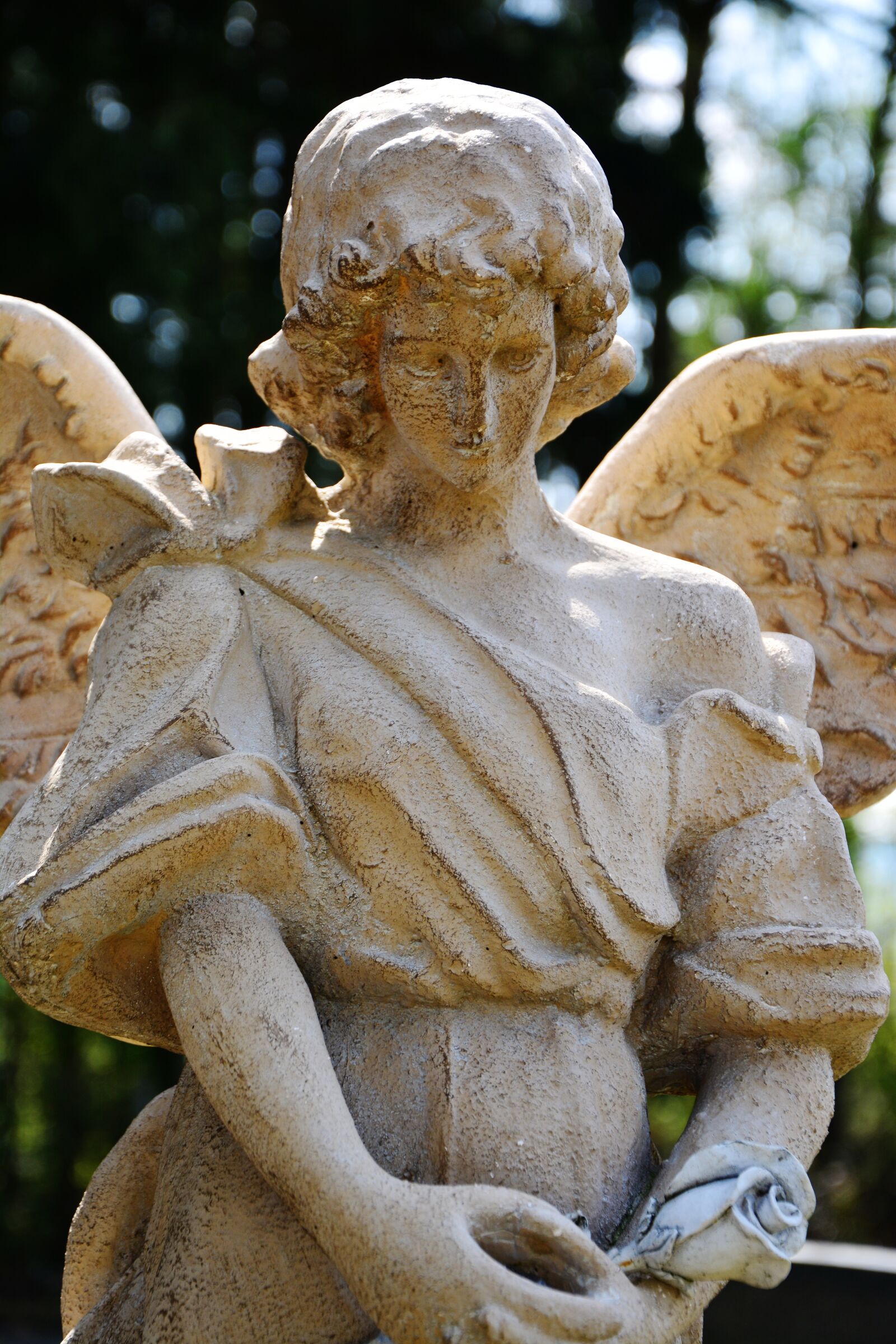 Nikon D5200 sample photo. Angel, cemetery, sculpture photography