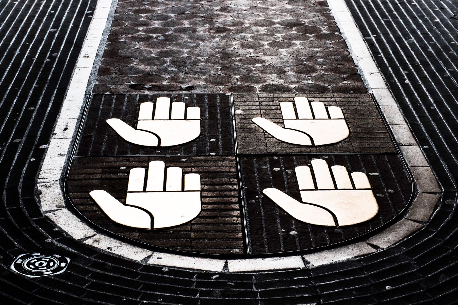 Nikon D5600 sample photo. Hands, symbolic, cobbled walkway photography