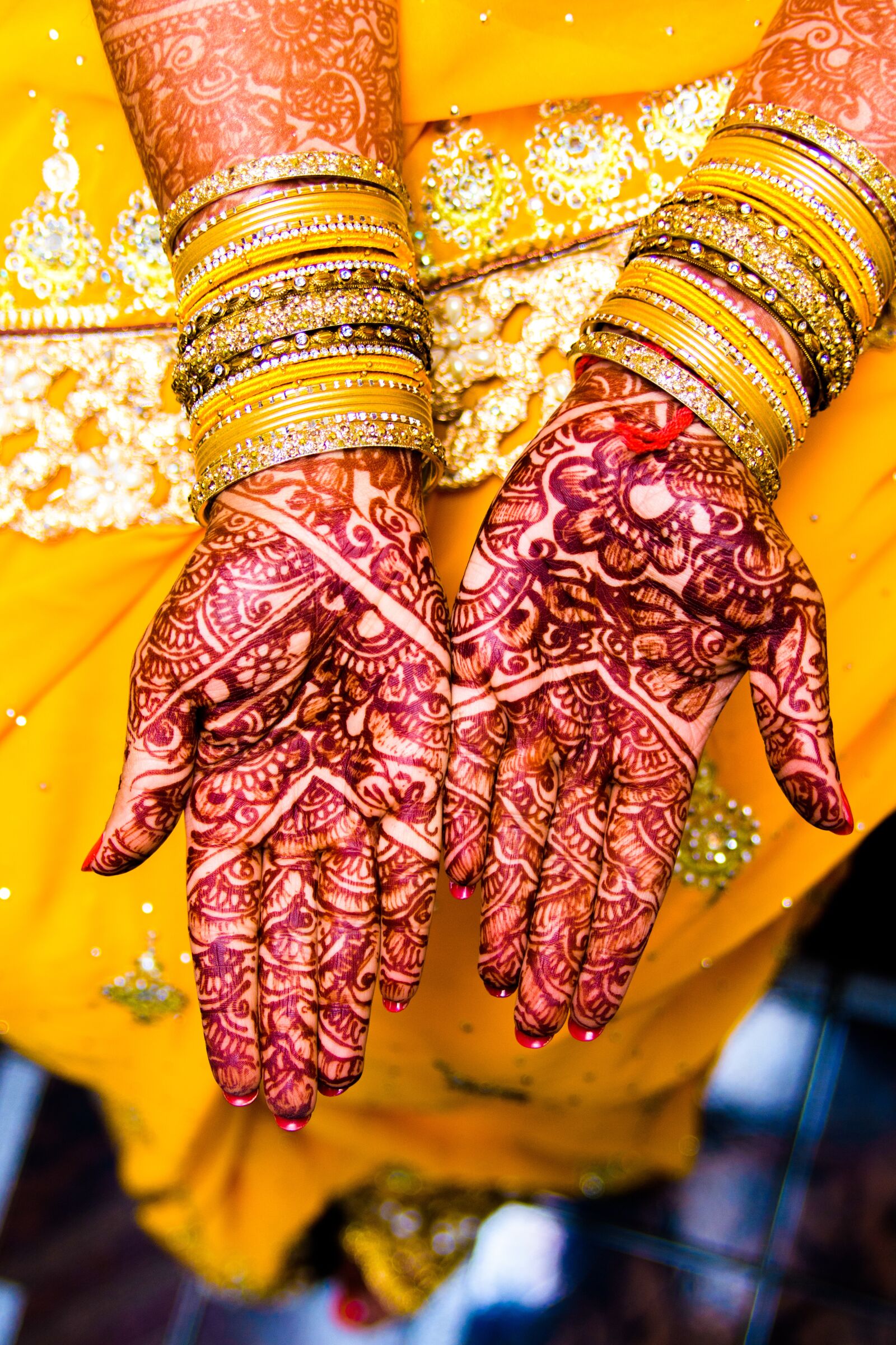 Nikon D7200 sample photo. Mehendi, bangles, wedding photography
