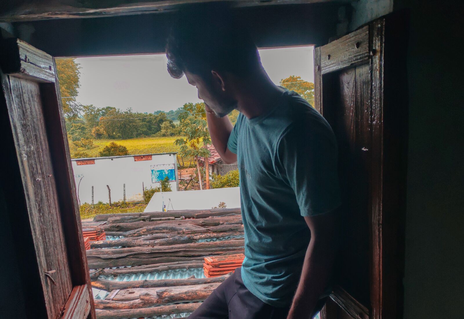 Realme XT sample photo. Teen boy, indian, village photography