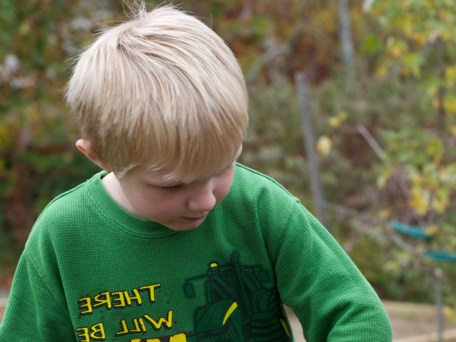 Canon EOS 5D Mark III sample photo. Young boy, planting, acorns photography