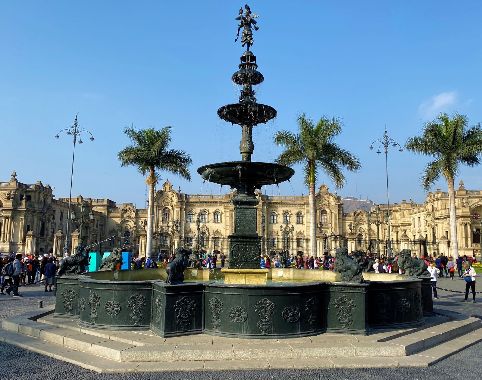 Apple iPhone 11 Pro Max sample photo. Fountain, water, peru photography