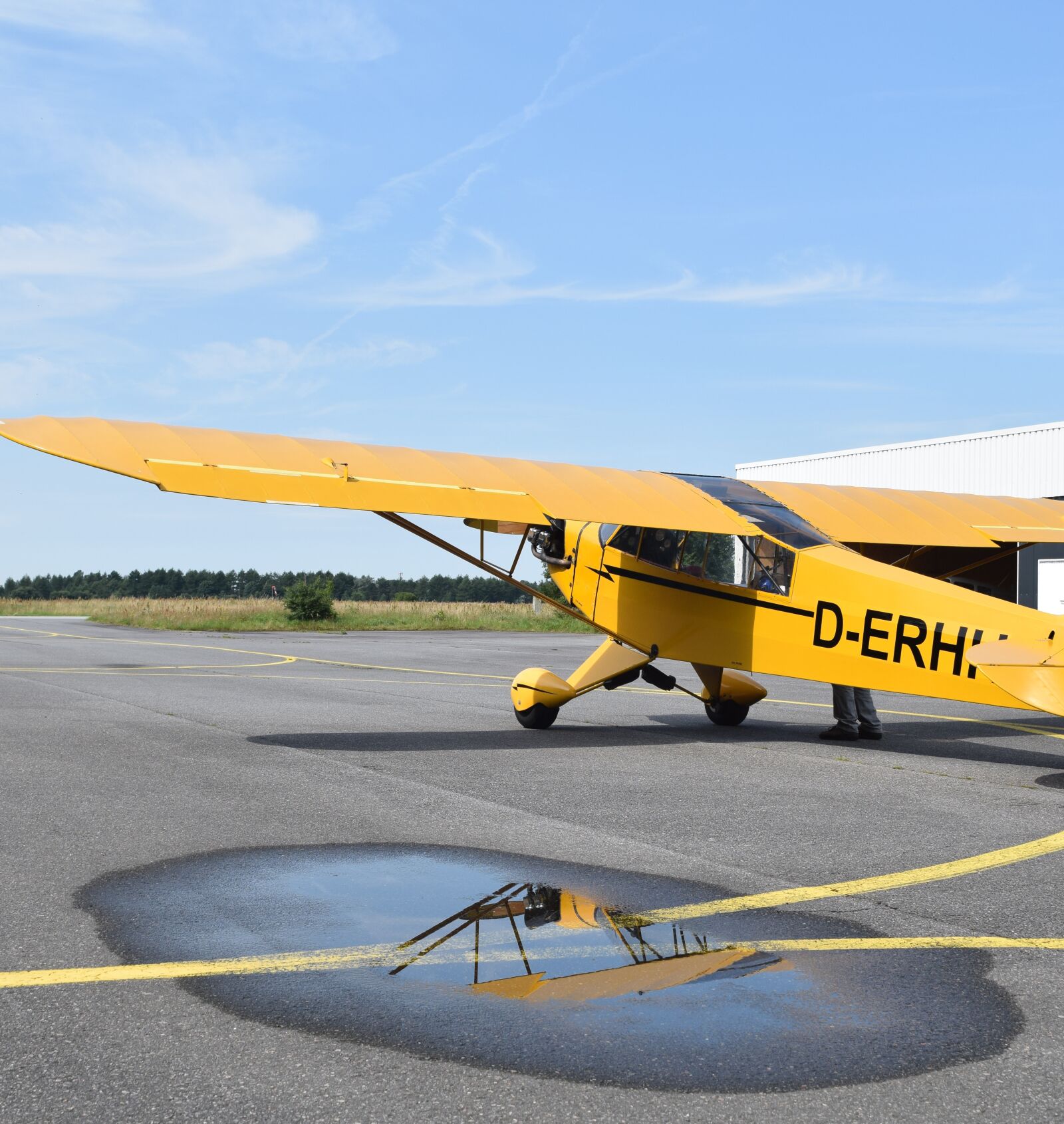 Nikon D5300 sample photo. Propeller plane, flyer, mirroring photography