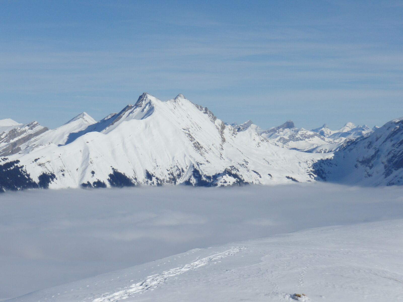 Olympus u770SW,S770SW sample photo. Snow, winter, backcountry skiiing photography