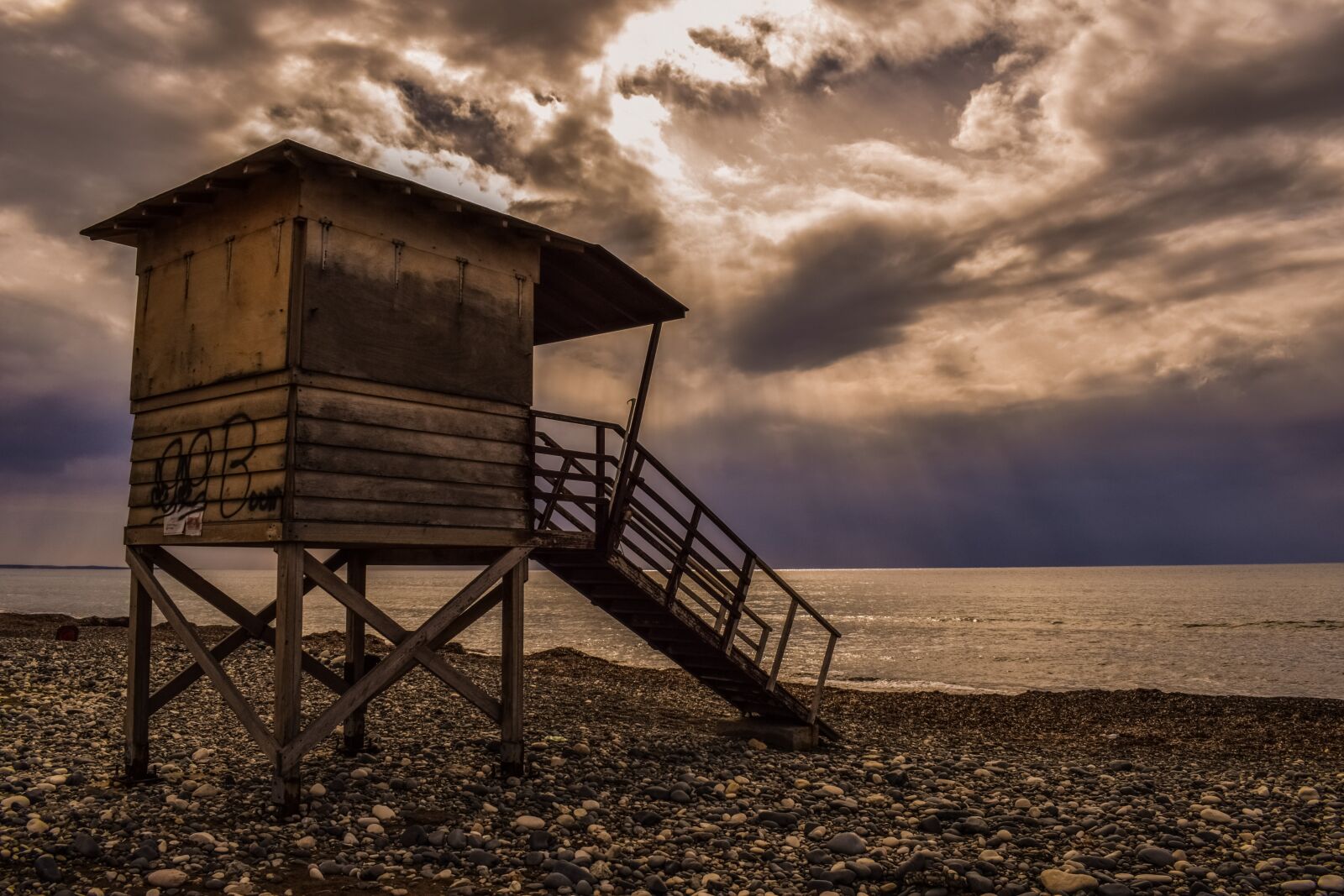 Nikon D3300 sample photo. Lifeguard, tower, beach photography