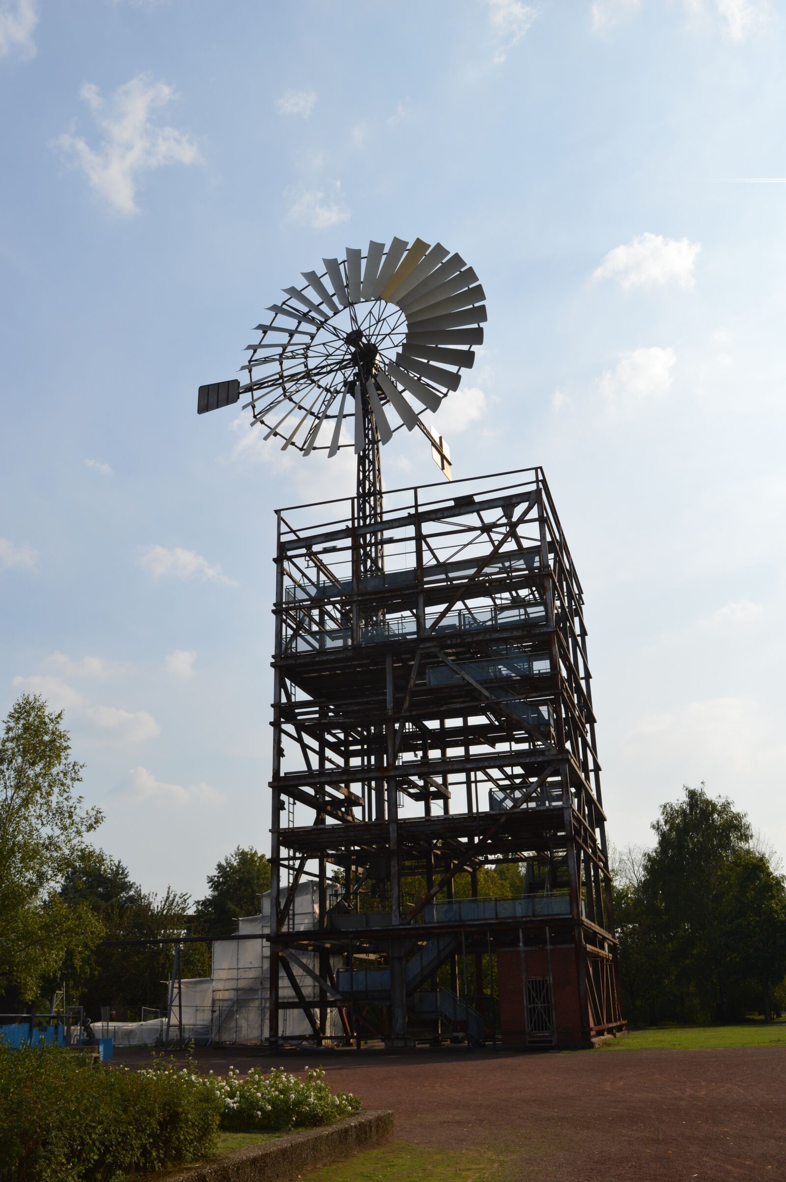 Nikon D3200 sample photo. Industrial monument, pinwheel, landscape photography