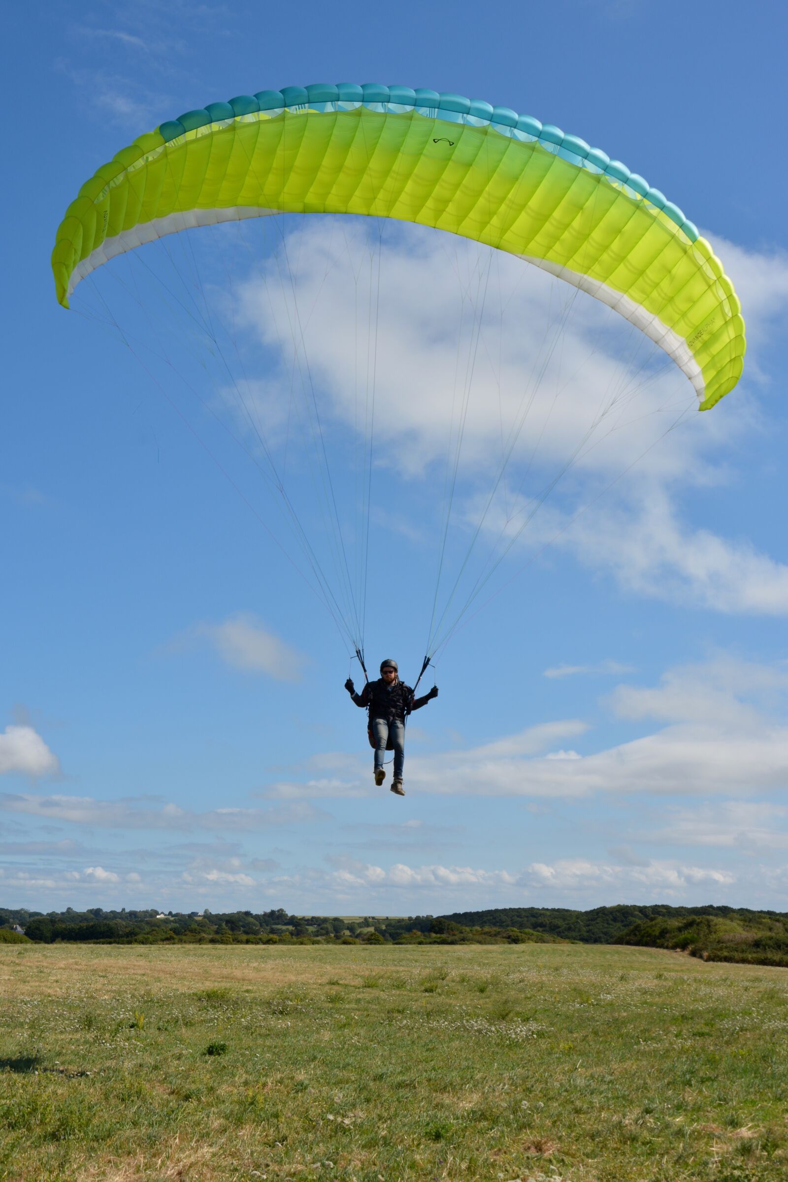 Nikon D5200 sample photo. Paragliding, paraglider, landing photography