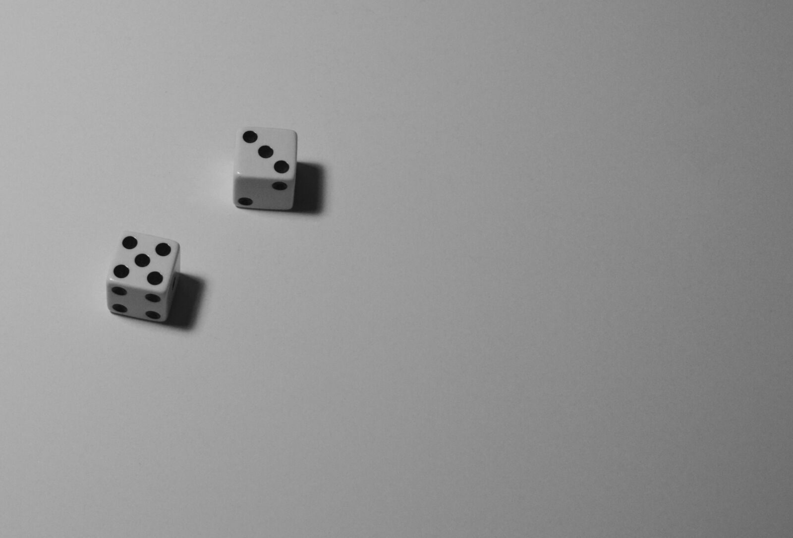 Nikon D3200 sample photo. Black, and, white, dice photography