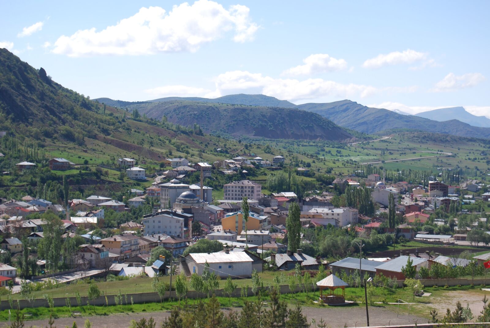 Nikon D60 sample photo. City, green, hills photography