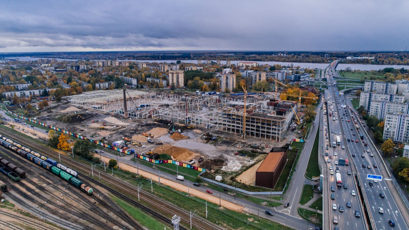 DJI FC6310 sample photo. Riga, latvia, drone photography