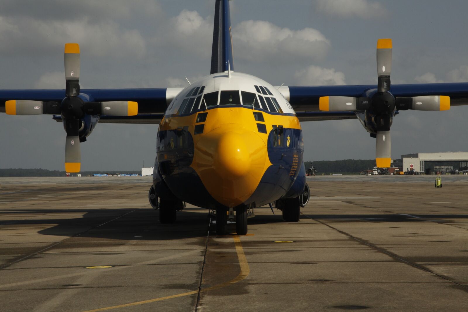 Canon EOS 5D Mark II sample photo. Fat albert, airplane, blue photography
