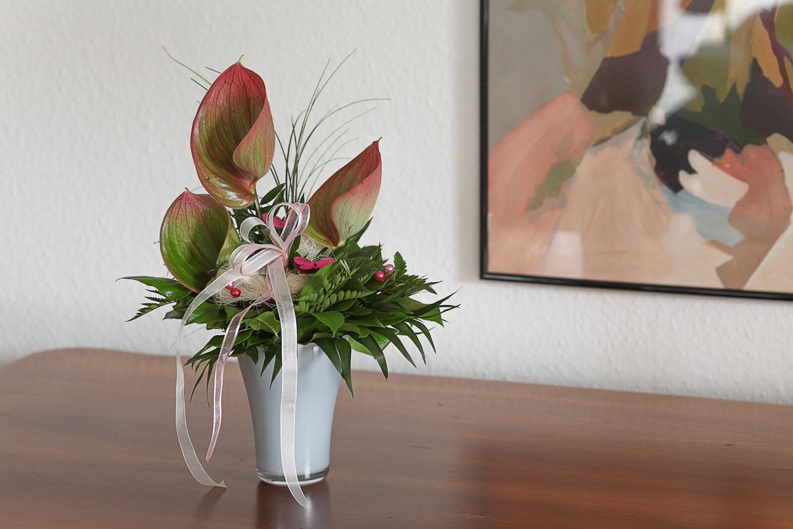 Canon EOS 5D Mark II sample photo. Interior, bouquet, birthday card photography