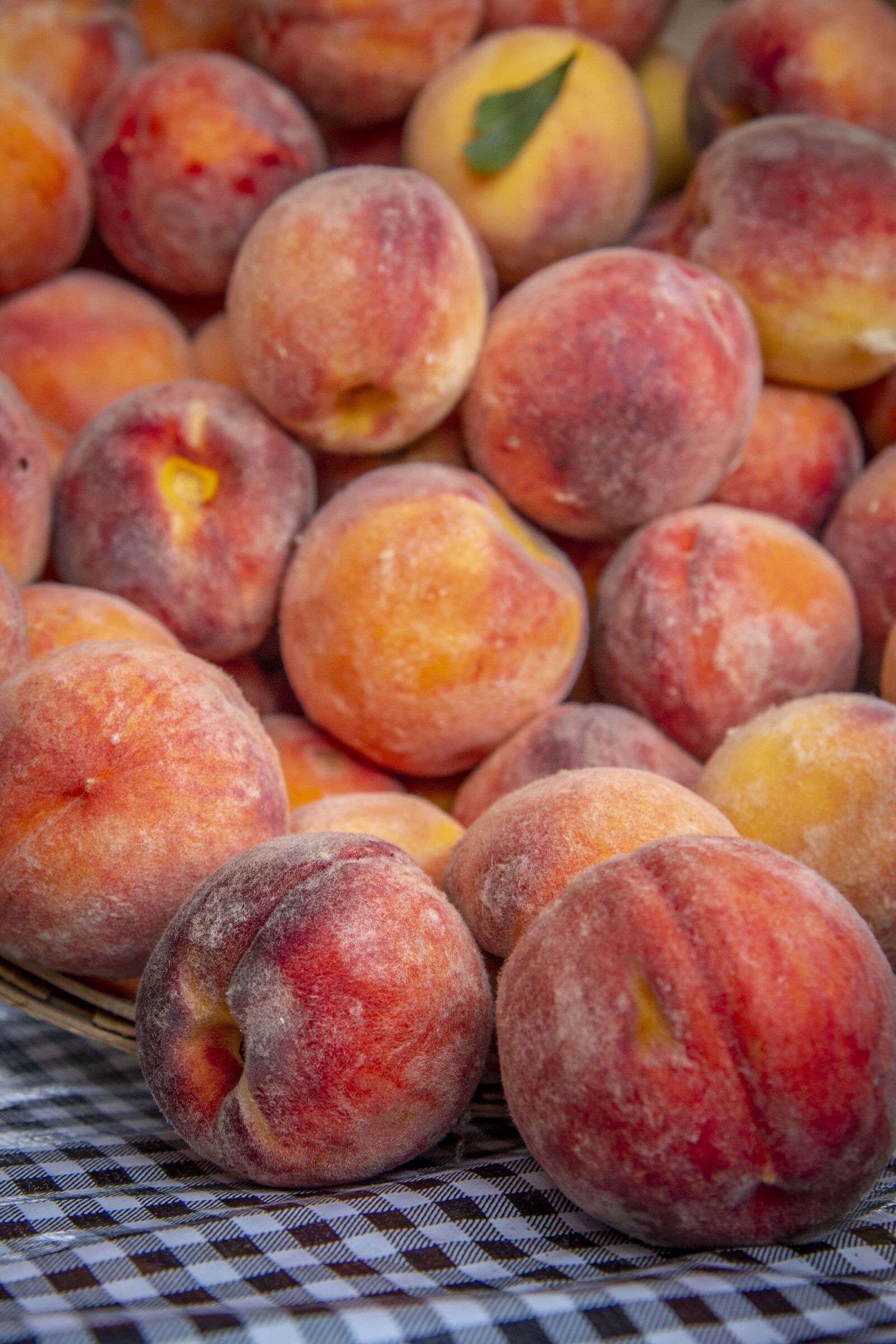 Nikon D4 sample photo. Peaches, fruit, farmers market photography
