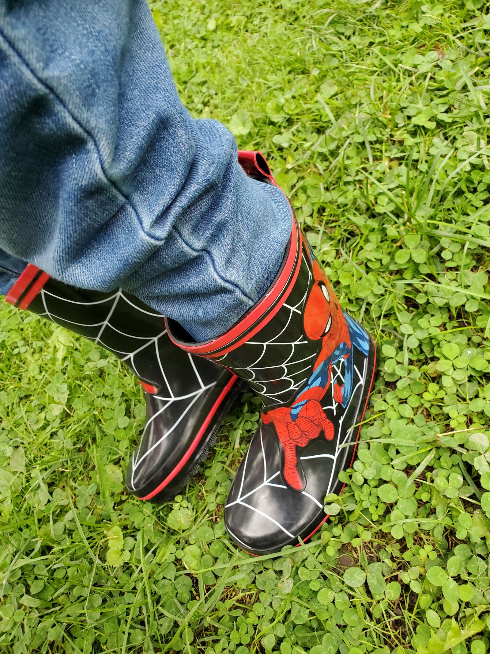 Samsung Galaxy S10e sample photo. Spiderman boots, children boots photography