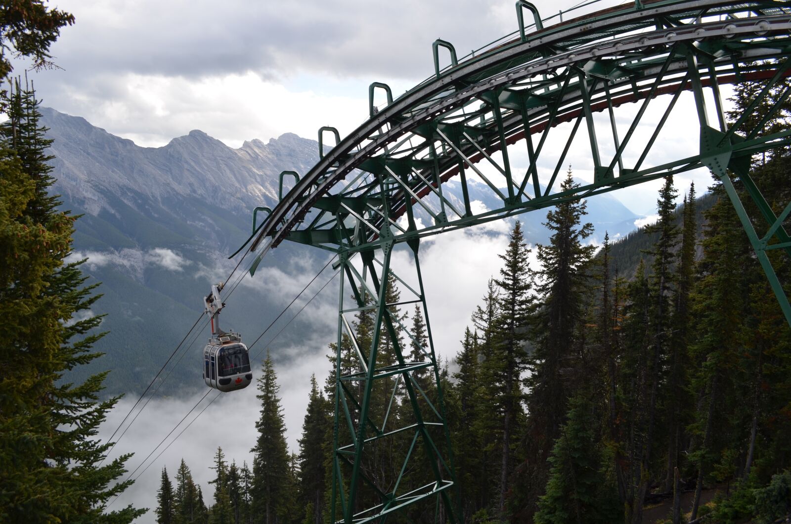 Nikon D5100 sample photo. Cable car, banff, rockies photography