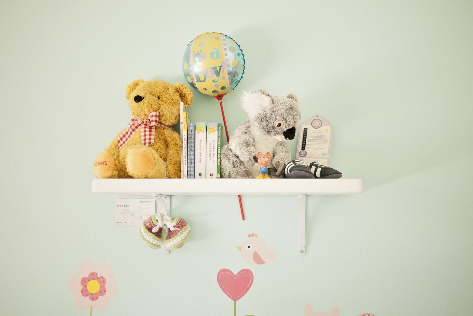 Nikon D700 sample photo. Nursery decoration, teddy, shelf photography