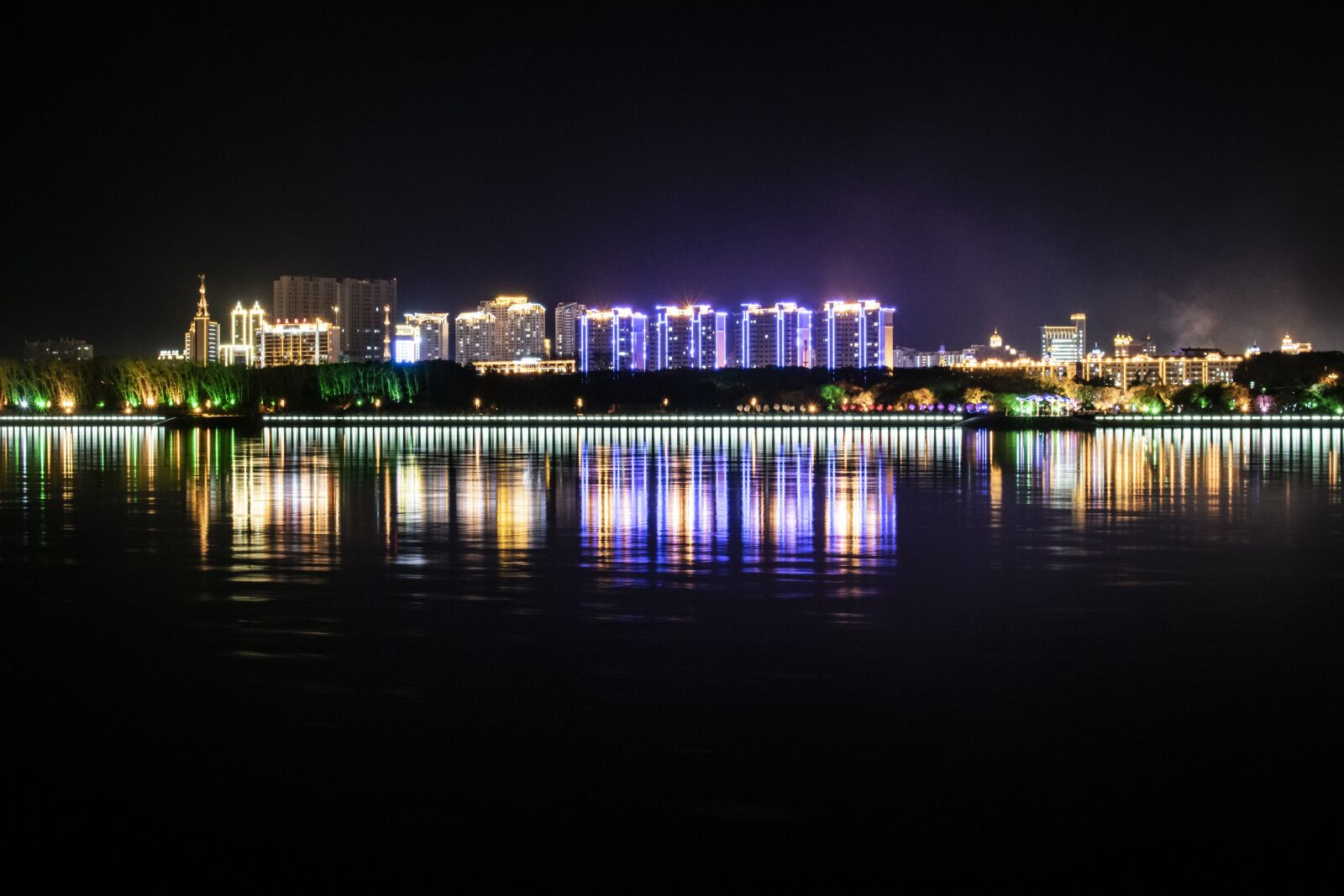 Nikon D5300 sample photo. Night, river, reflection photography