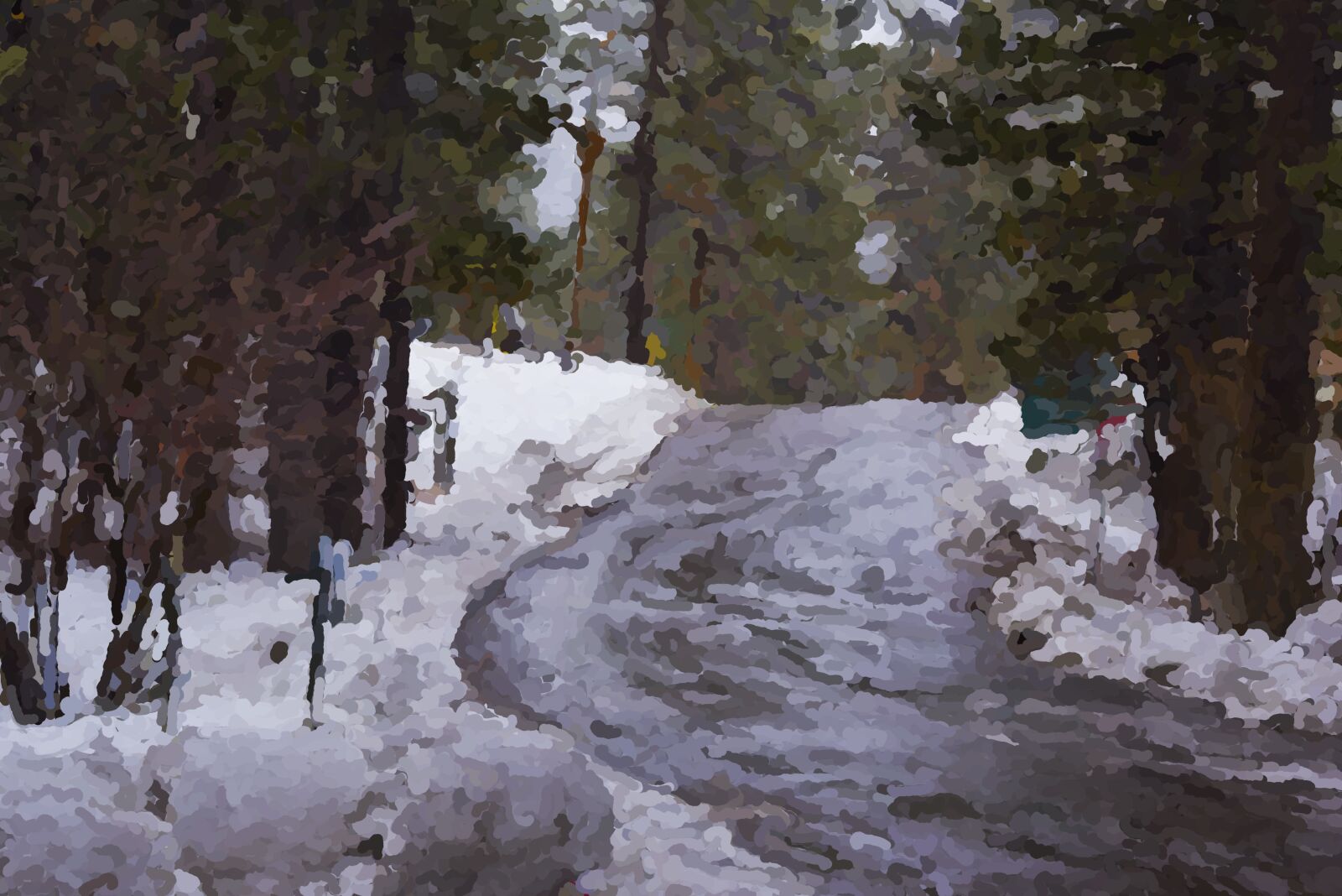 Nikon D750 sample photo. Snow, road, forest photography