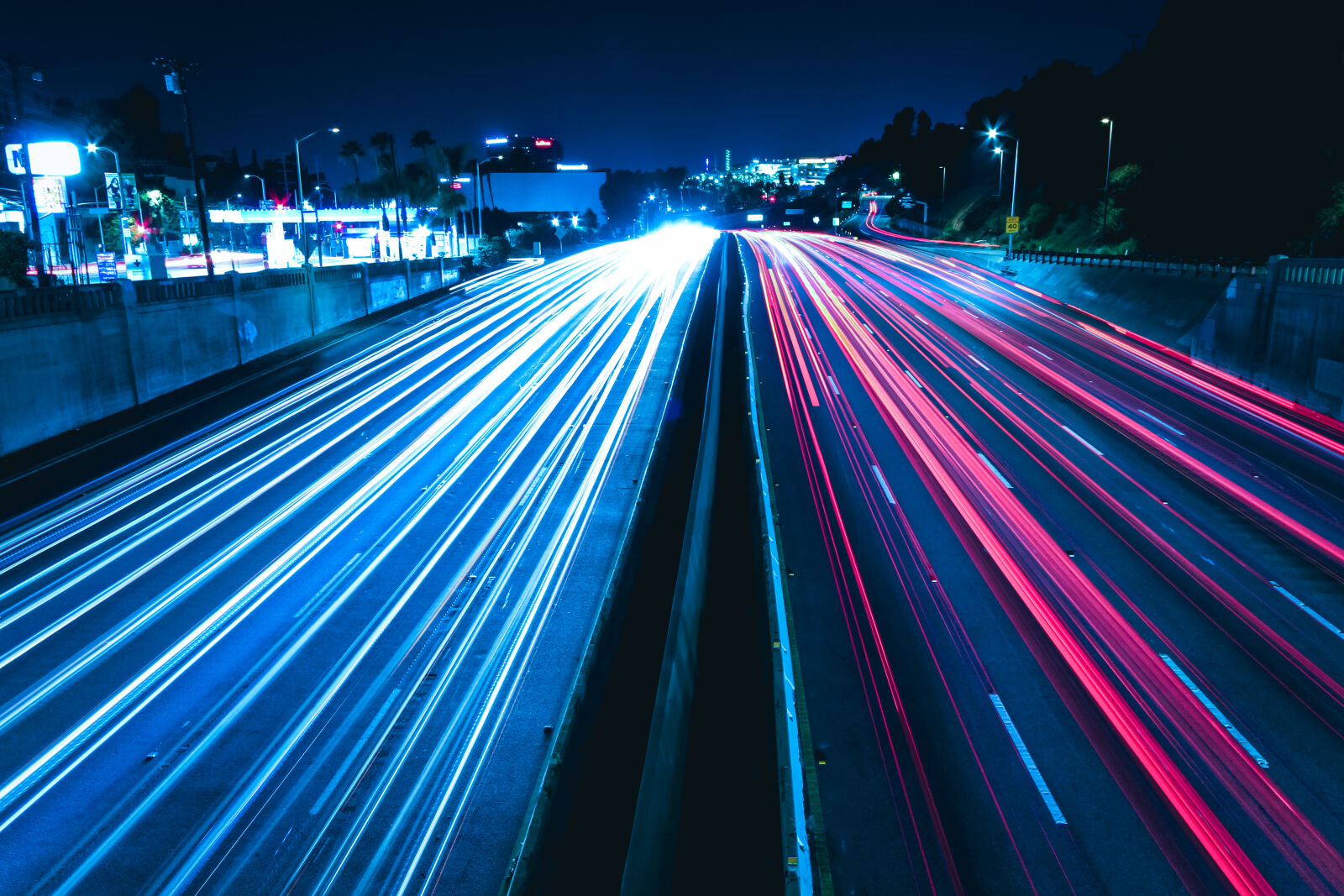 Canon EOS 60D sample photo. Freeway streaks - los photography