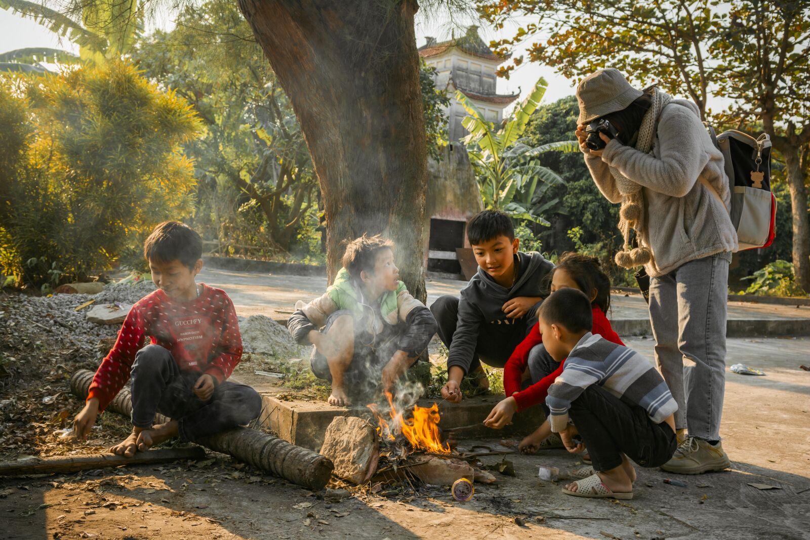 Nikon D7100 sample photo. Children, smiles, fire photography