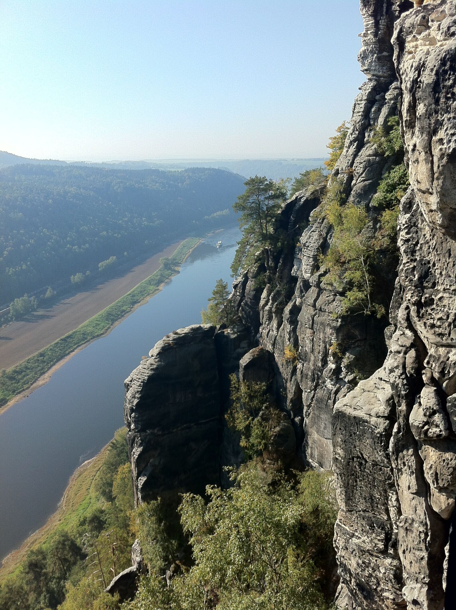 iPhone 4 back camera 3.85mm f/2.8 sample photo. Bastei, elbe, rock photography