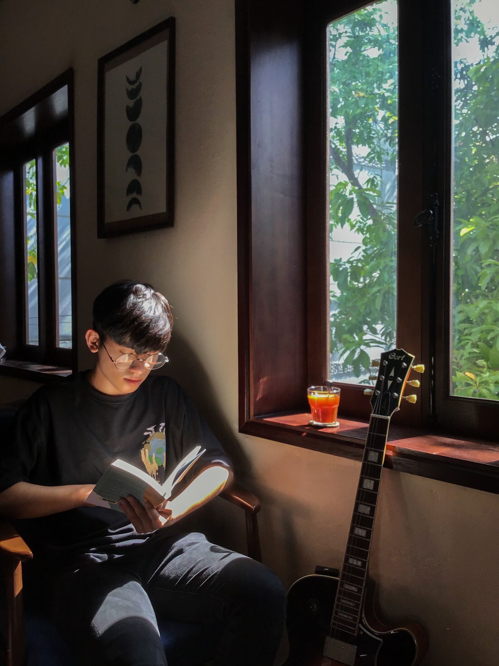 Apple iPad (7th generation) sample photo. Boys, coffee, guitar photography