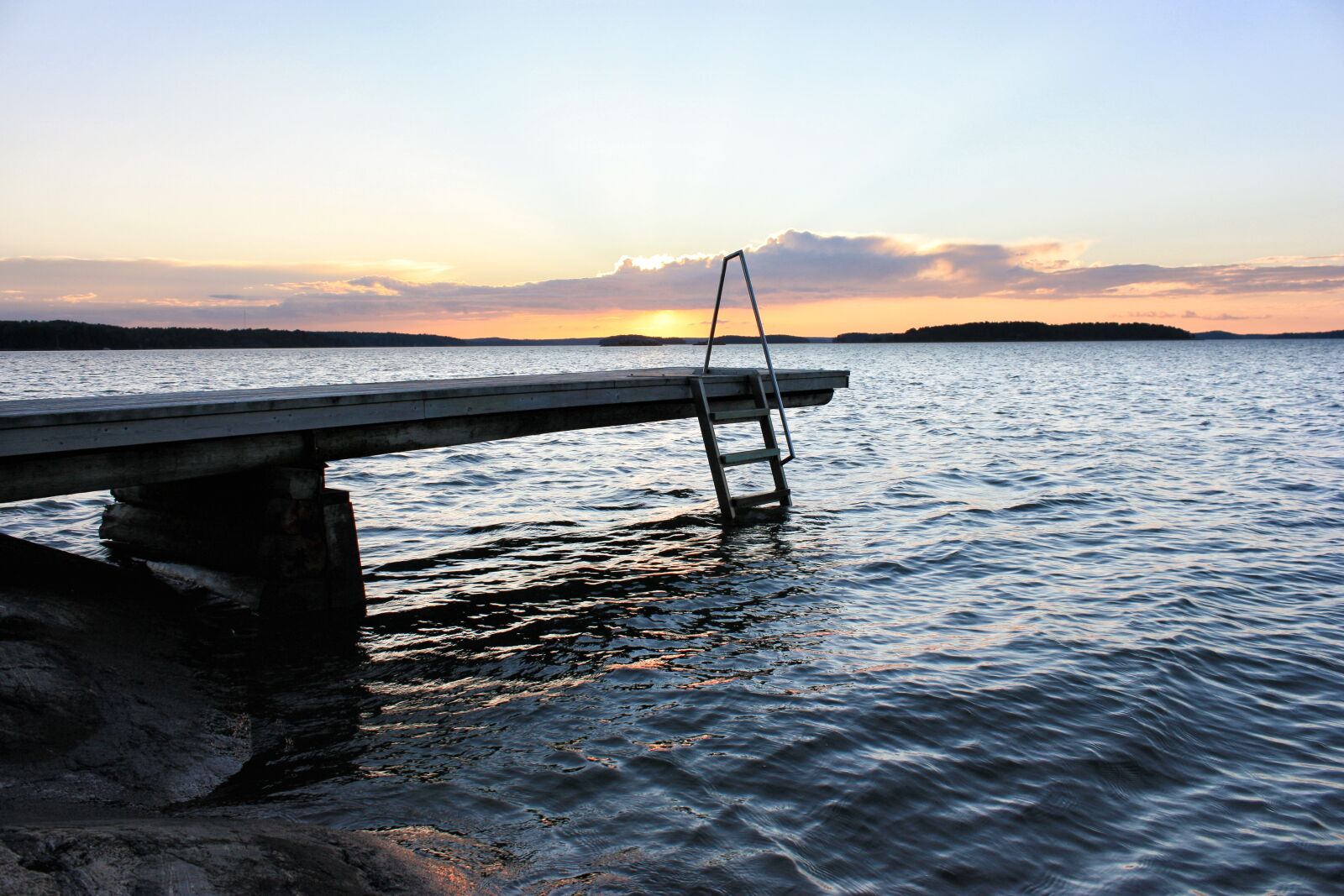 Canon EOS 450D (EOS Rebel XSi / EOS Kiss X2) sample photo. Pier, sunset, sea photography