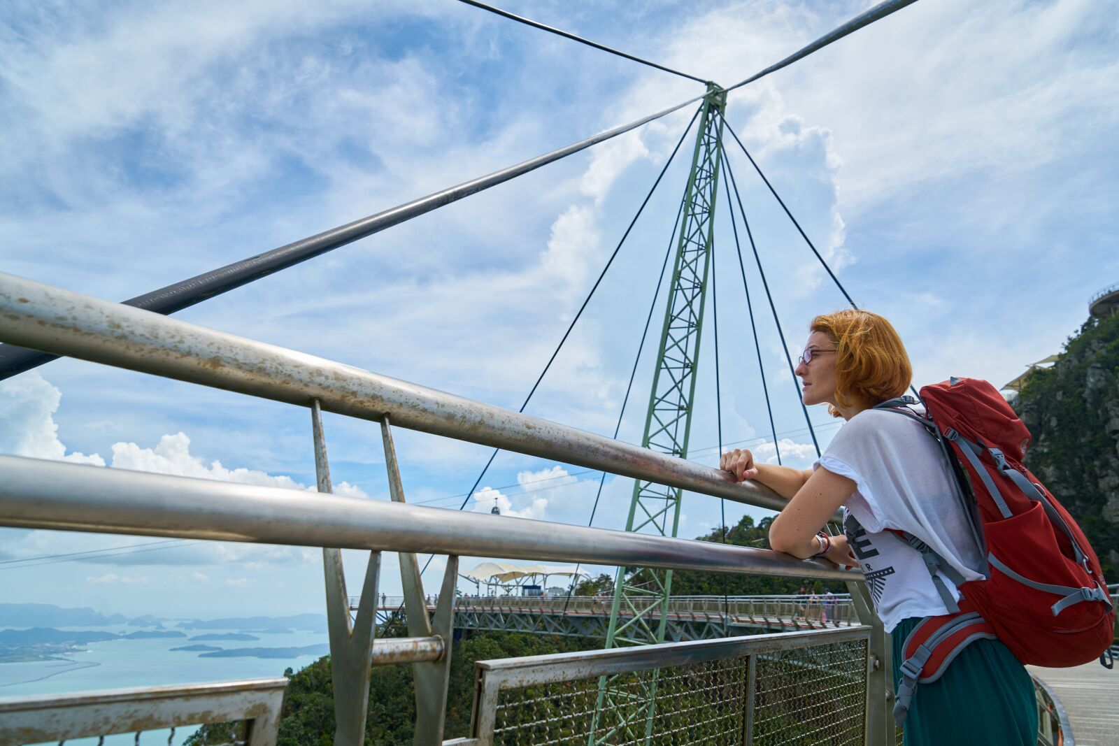 Sony a7R II sample photo. Bridge, tourist, bag photography