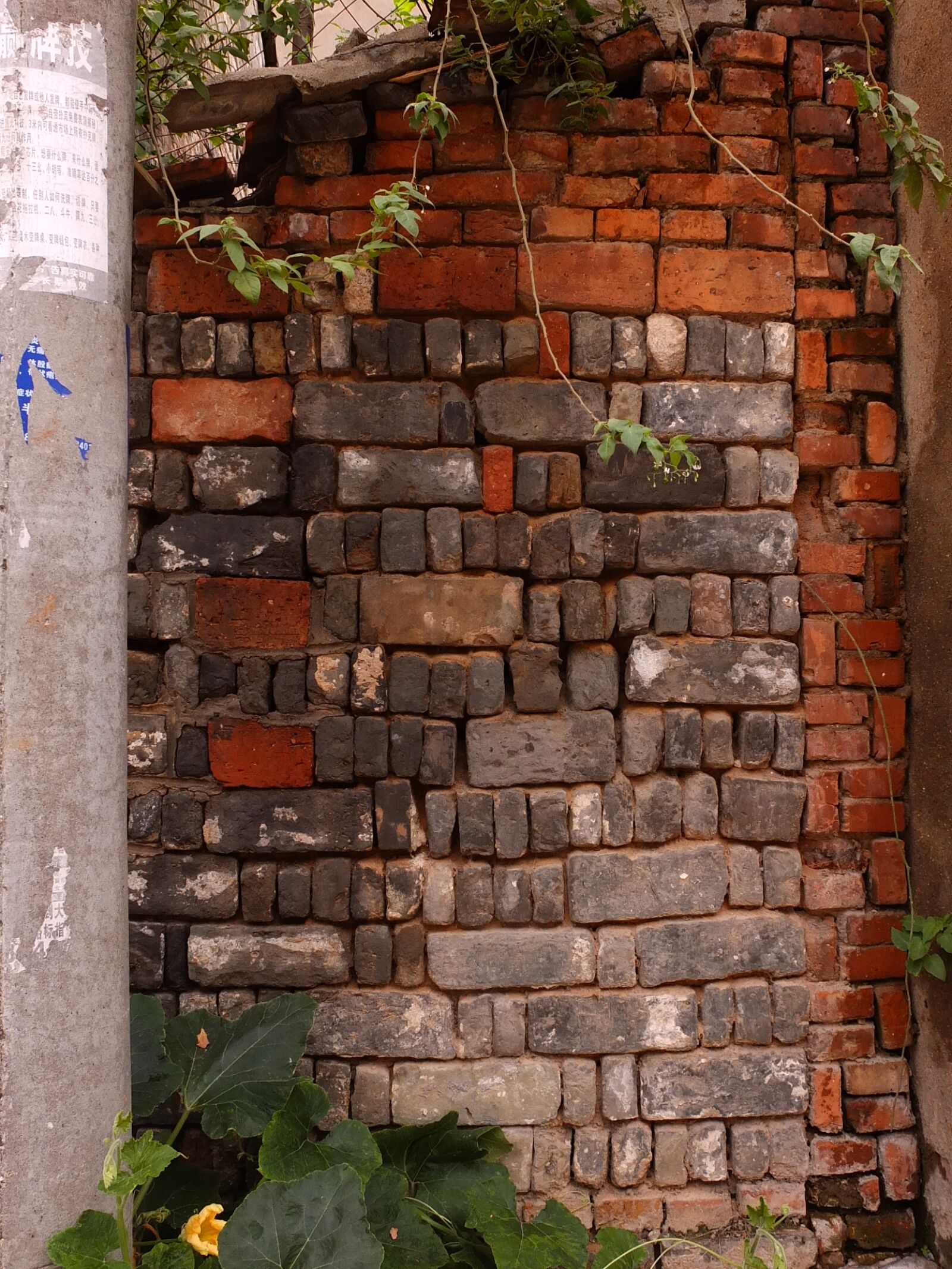 Fujifilm X10 sample photo. Brick wall, the years photography