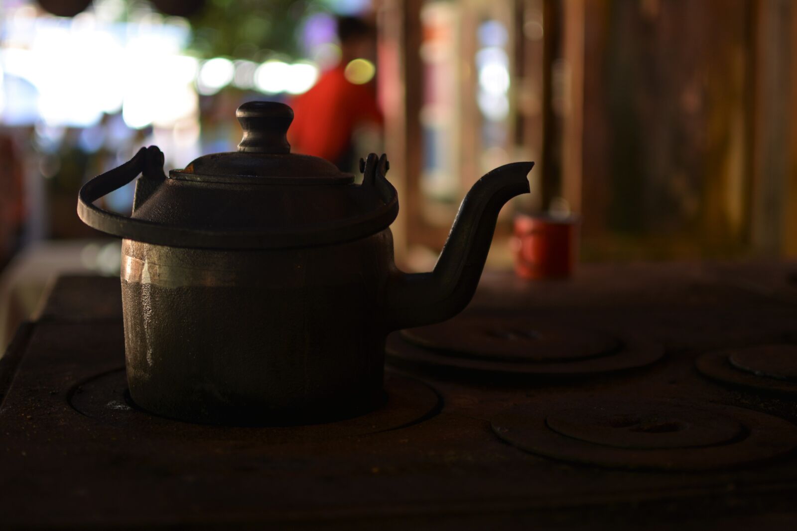 Nikon D5200 sample photo. Wood burning stove, interior photography