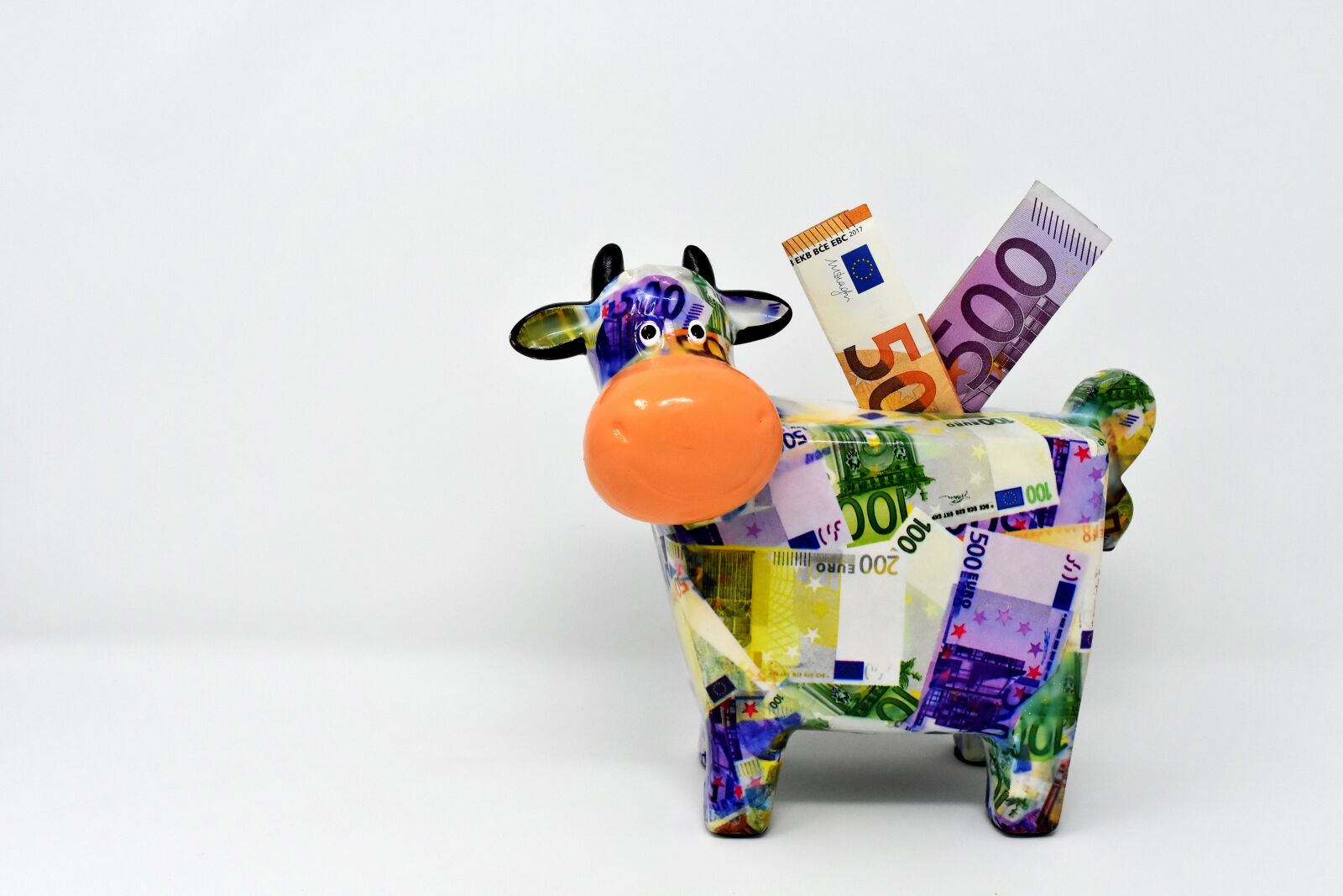 Nikon D7200 sample photo. Piggy bank, money, cow photography