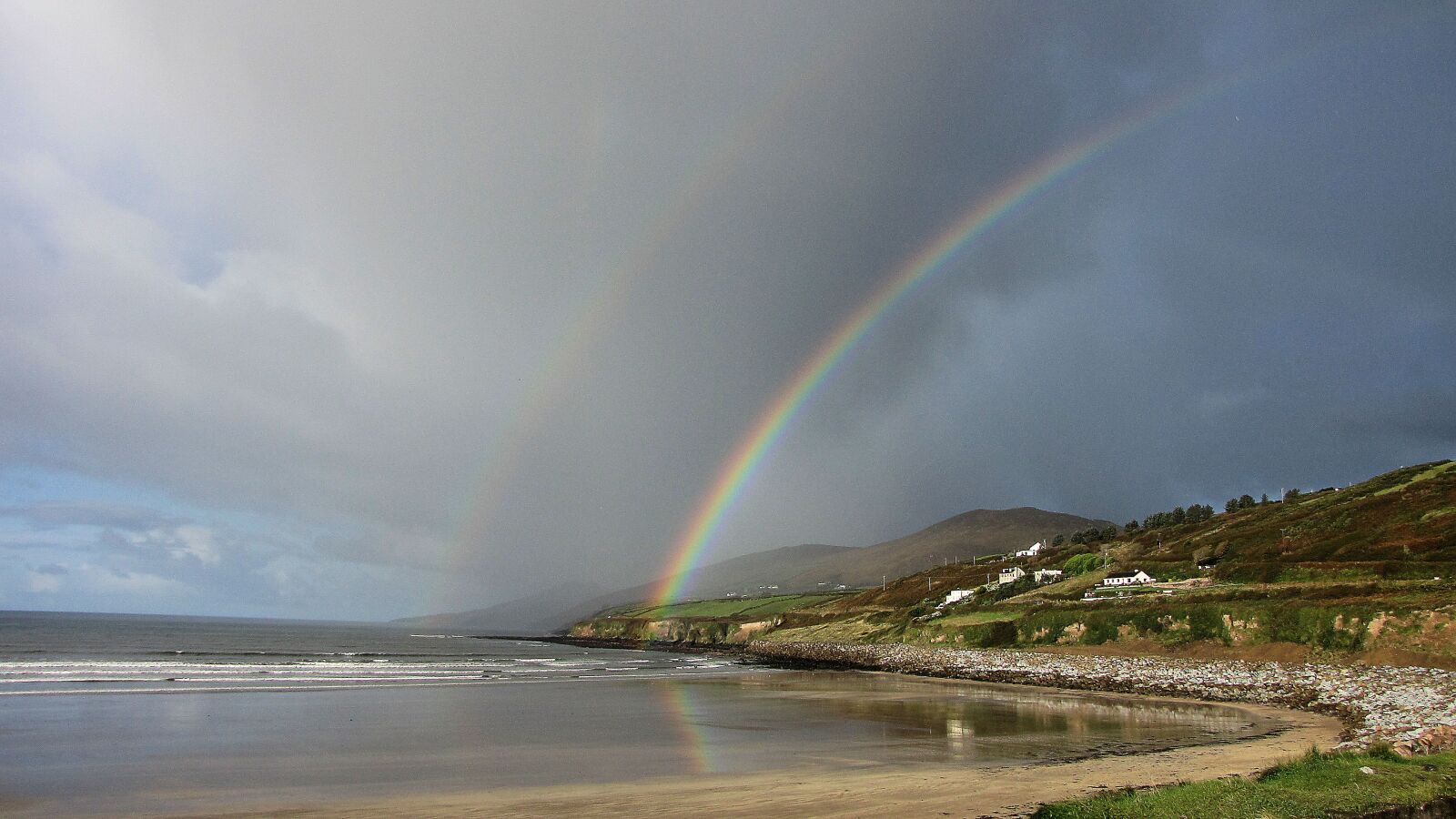 Canon PowerShot SX1 IS sample photo. Rainbow, colour, beach photography