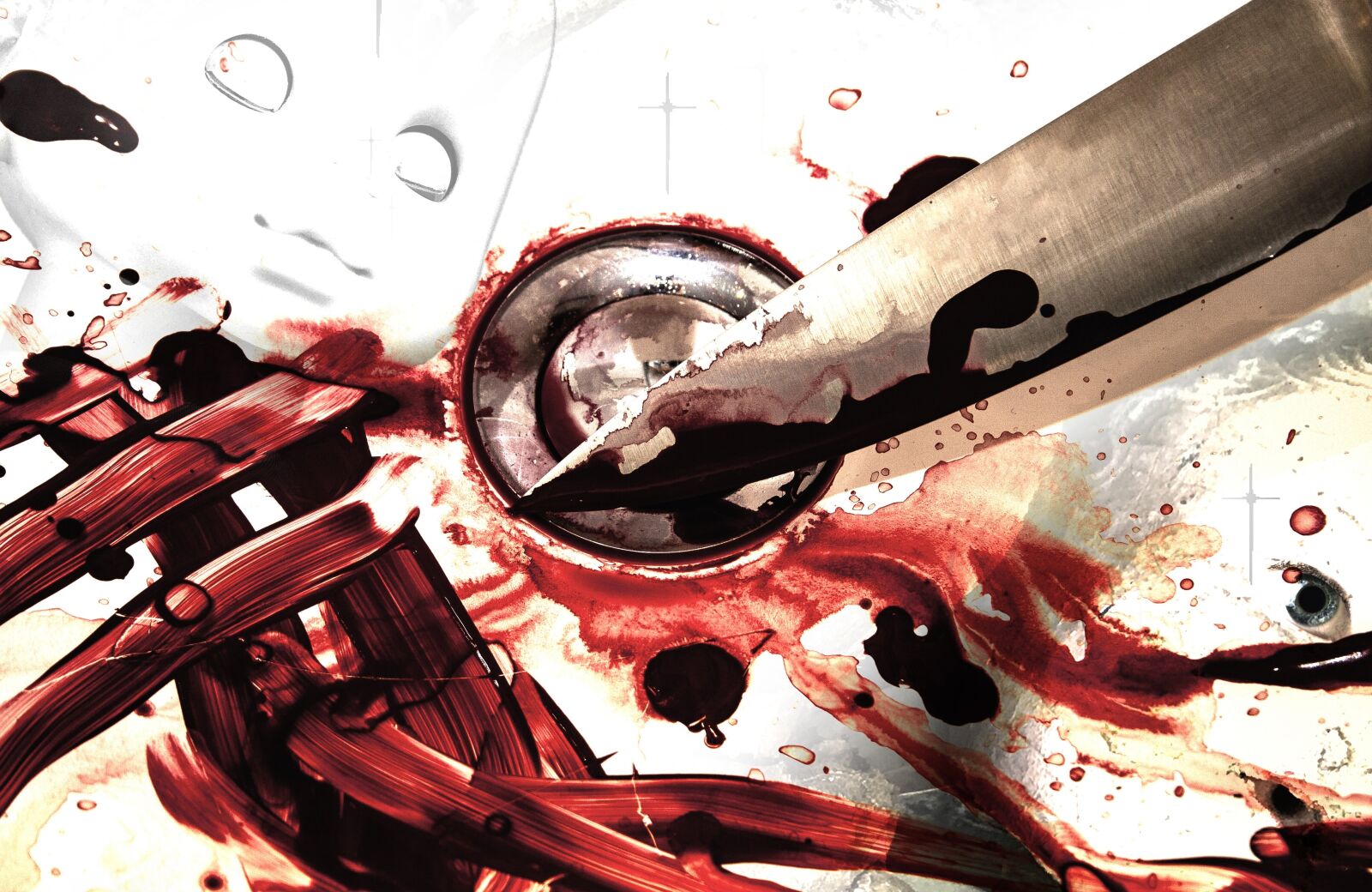 Canon EF-S 18-55mm F3.5-5.6 II sample photo. Blood, knife, kill photography