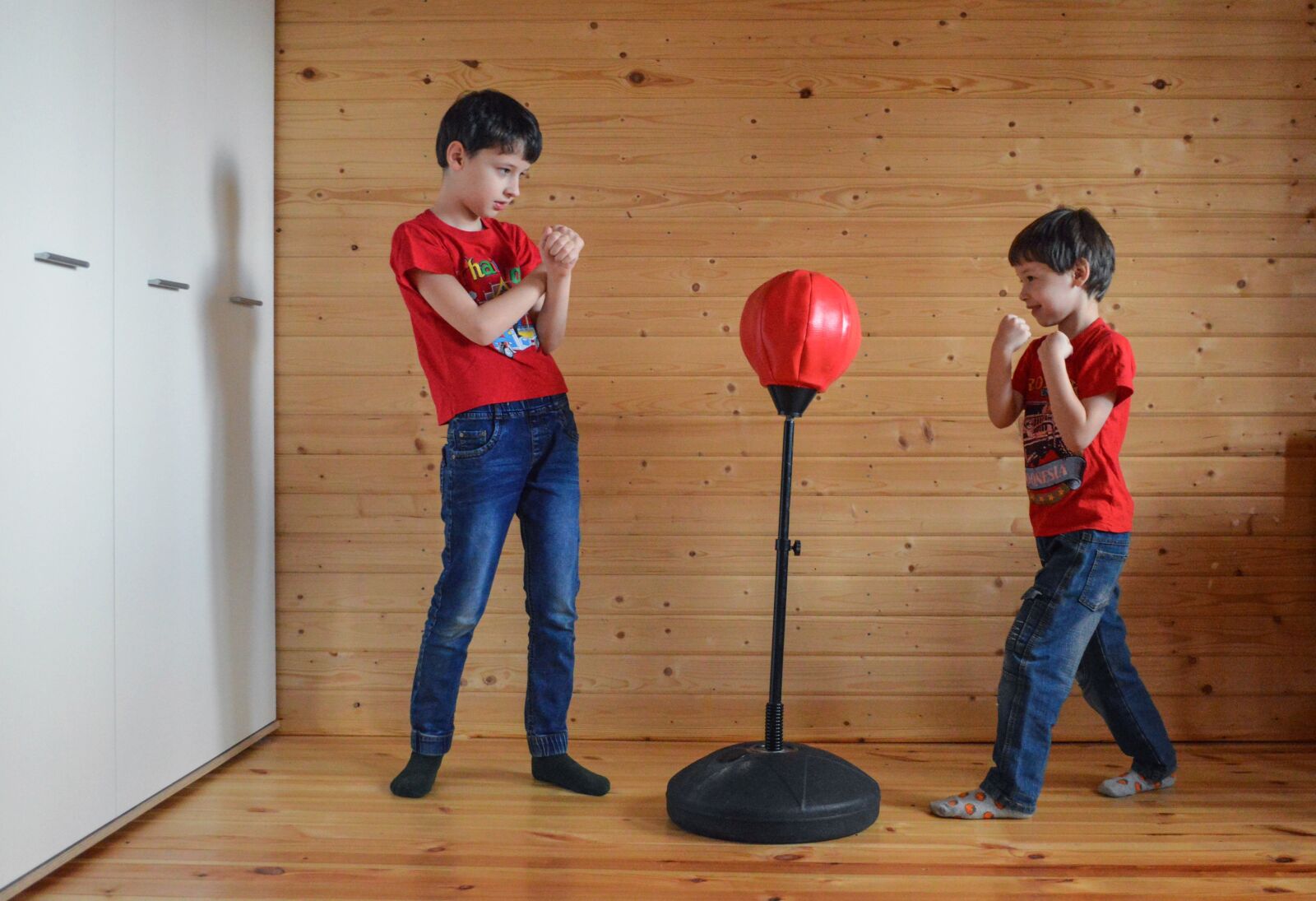 Nikon D3200 sample photo. To box, kids, fight photography