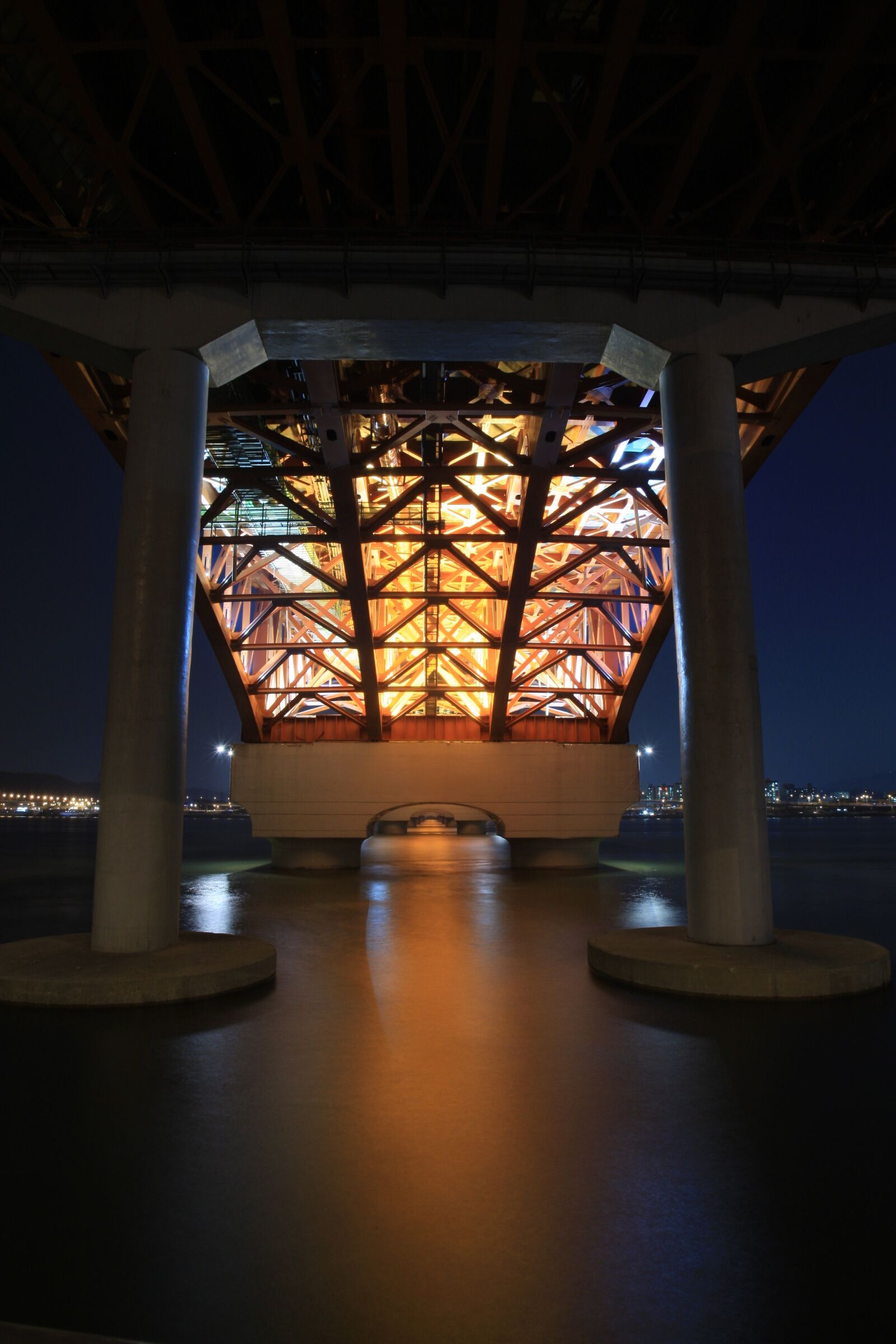 Canon EOS-1D Mark III sample photo. Seongsan bridge, night view photography