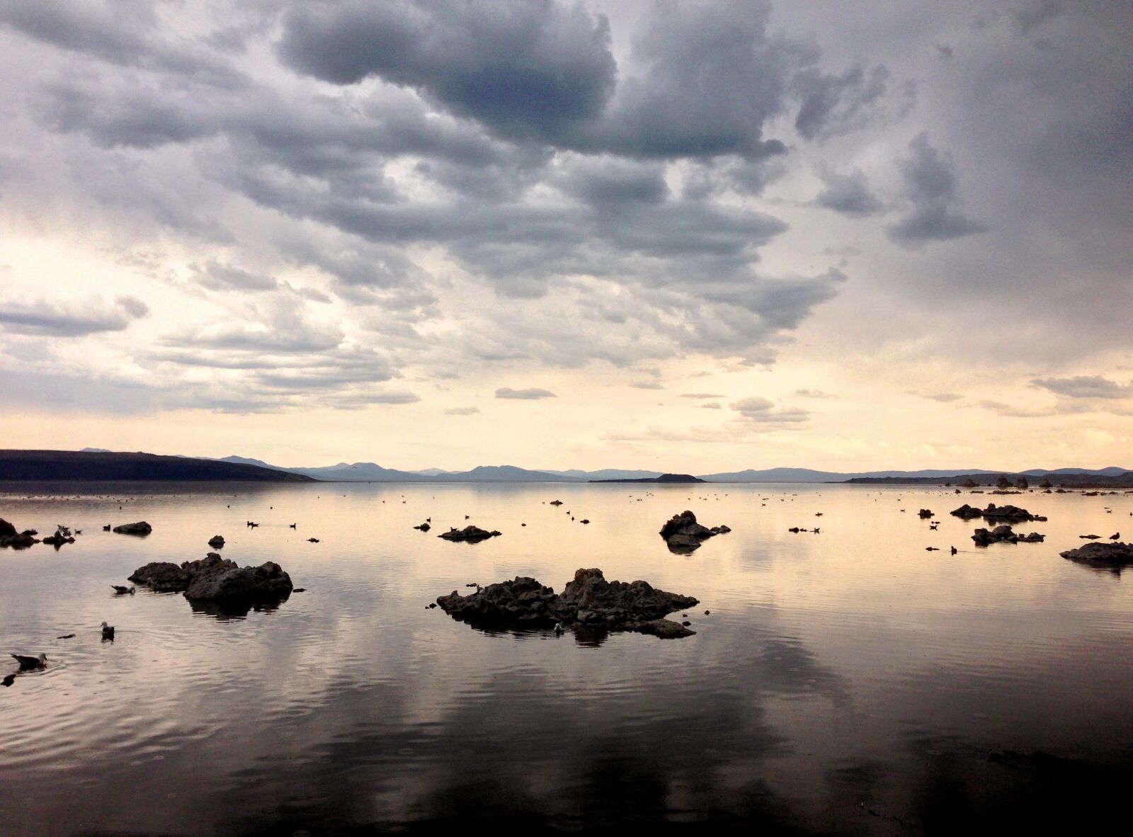Apple iPhone 5 sample photo. Lake, reflection, mono lake photography