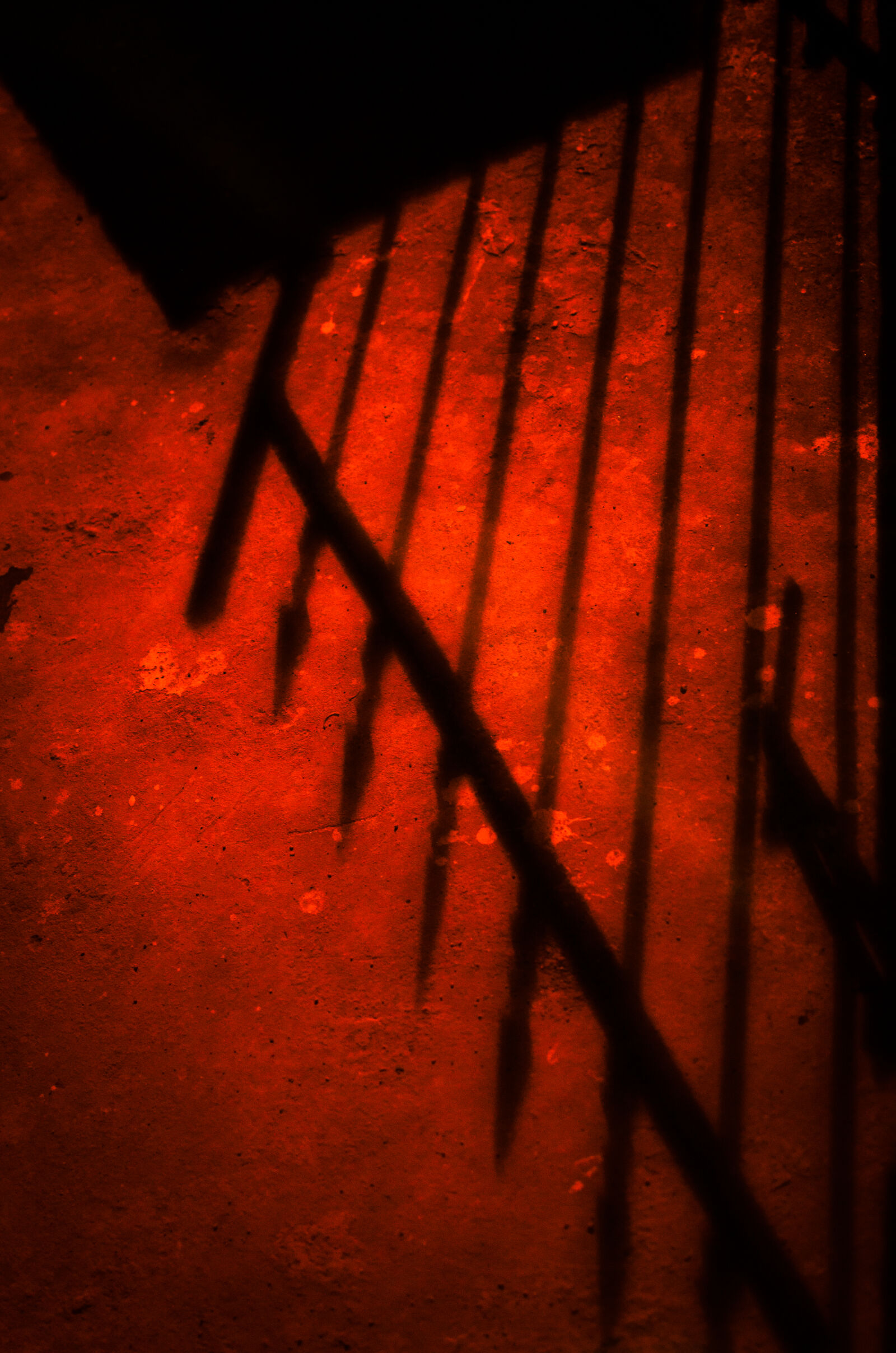Nikon AF-S DX Nikkor 35mm F1.8G sample photo. Chiaroscuro, gate, red, shadow photography