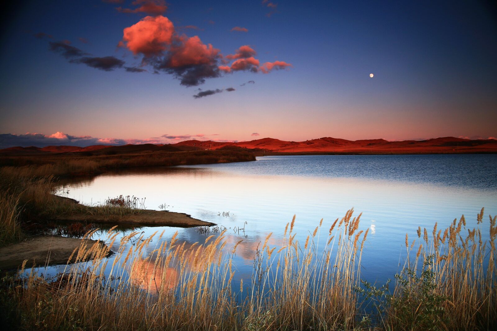 Canon EOS 5D sample photo. Lake, sunset, china photography