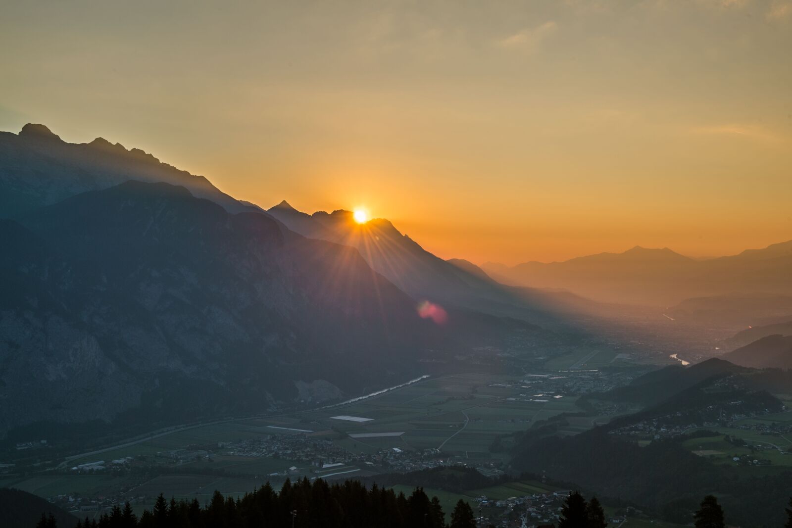 Nikon D5 sample photo. Sunrise, oberperfuss, tyrol photography