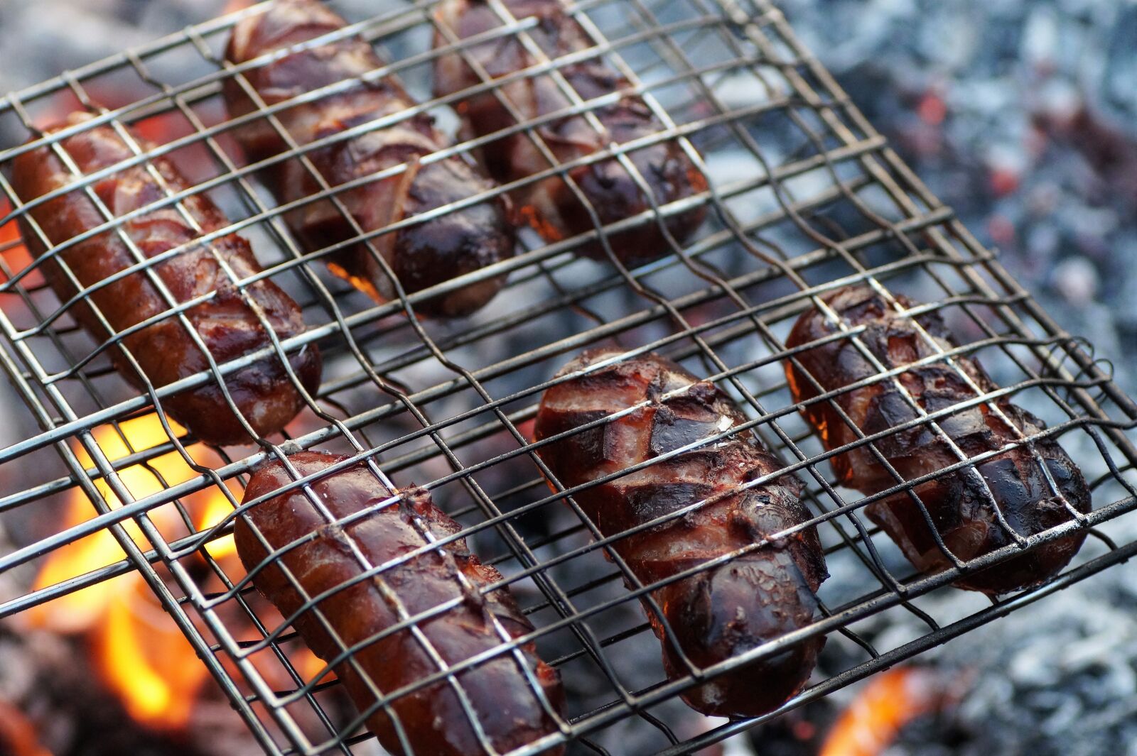 Sony SLT-A58 sample photo. Toasted, grilled, sausages photography