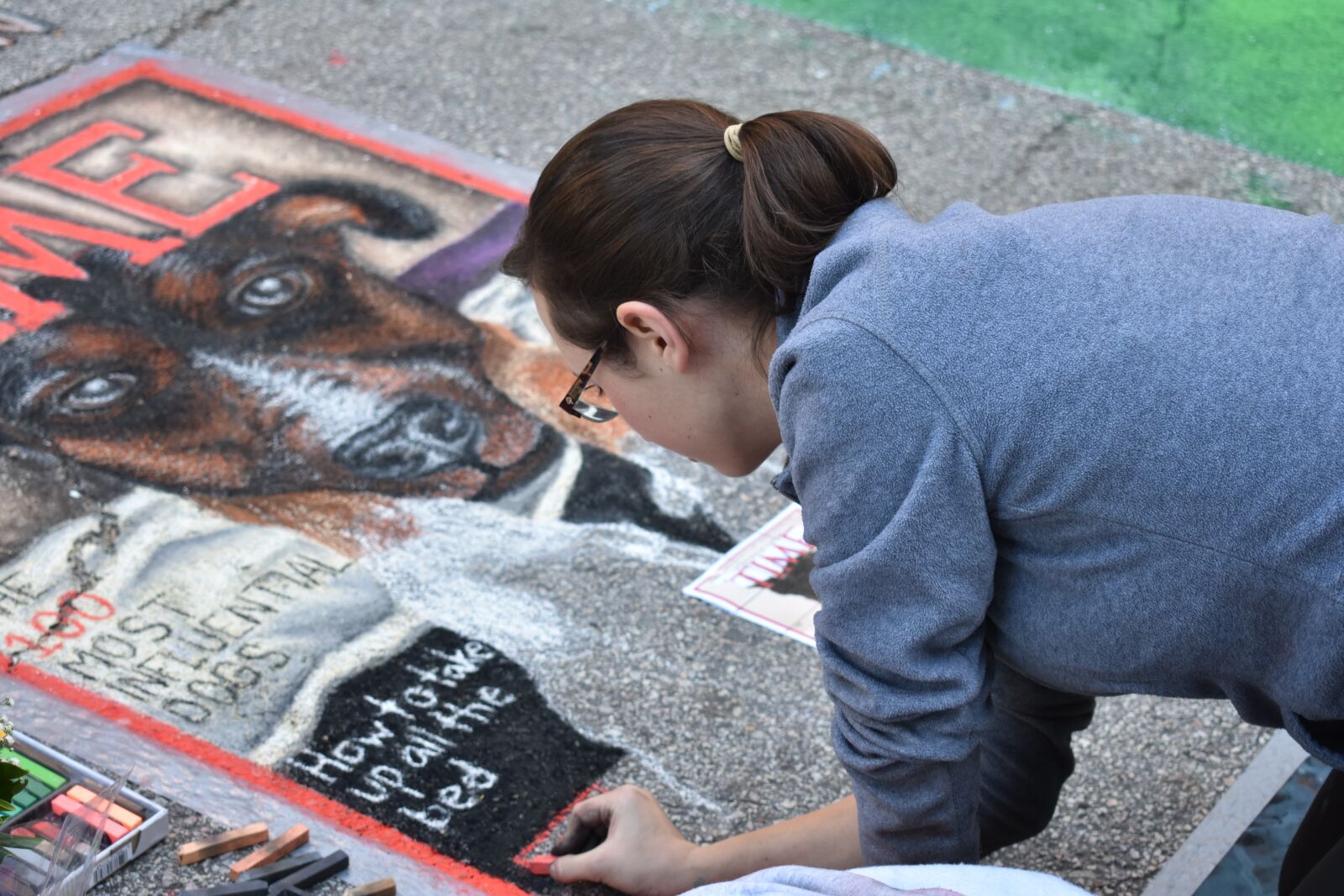 Nikon D3400 sample photo. Chalk, sidewalk chalk, art photography