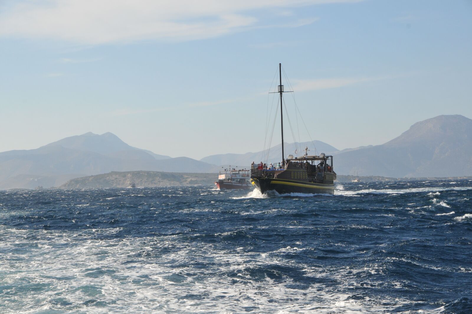 Nikon D300 sample photo. Storm, mediterranean sea, boat photography