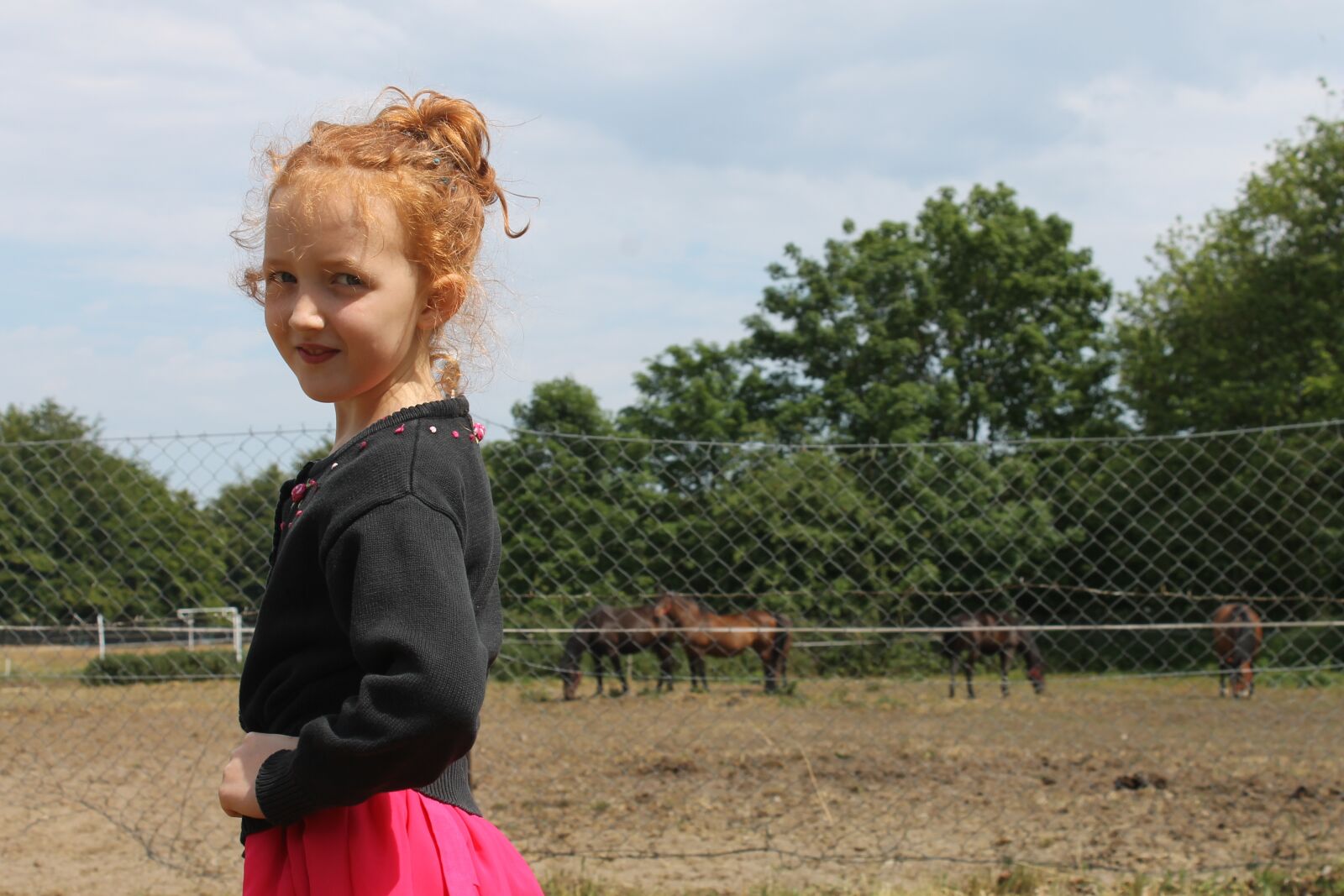 Canon EOS 1100D (EOS Rebel T3 / EOS Kiss X50) sample photo. The little girl, horses photography
